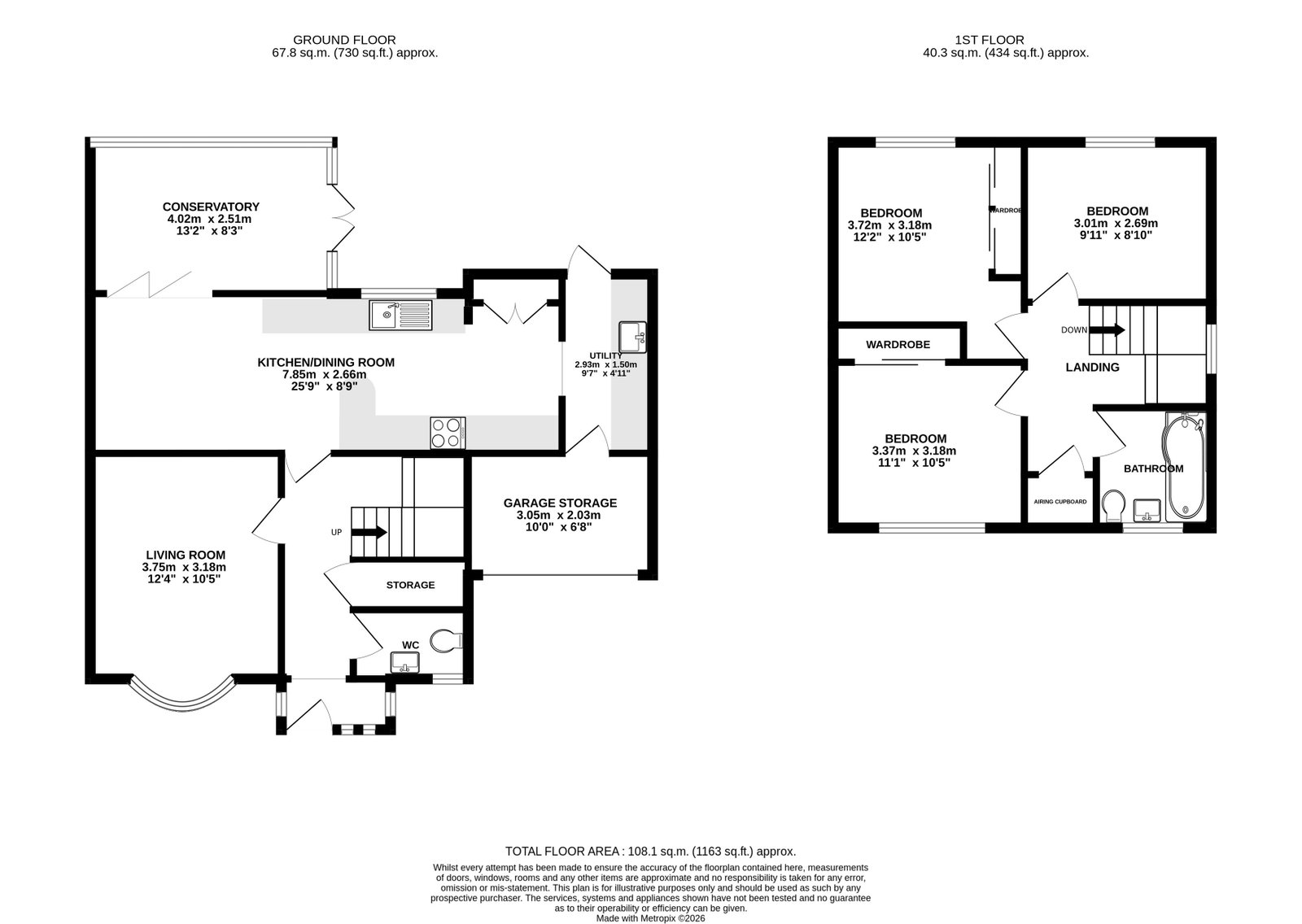 44, Kessingland Avenue, Stevenage floorplan