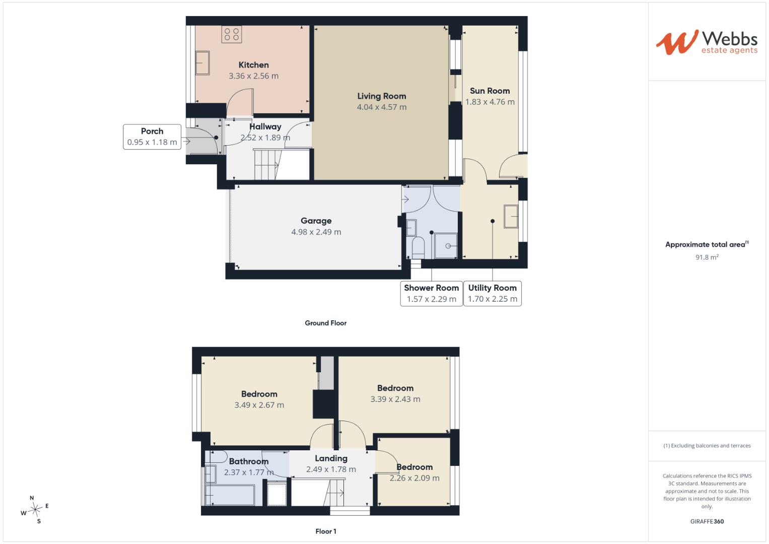 20, Chasewater Way, Cannock floorplan