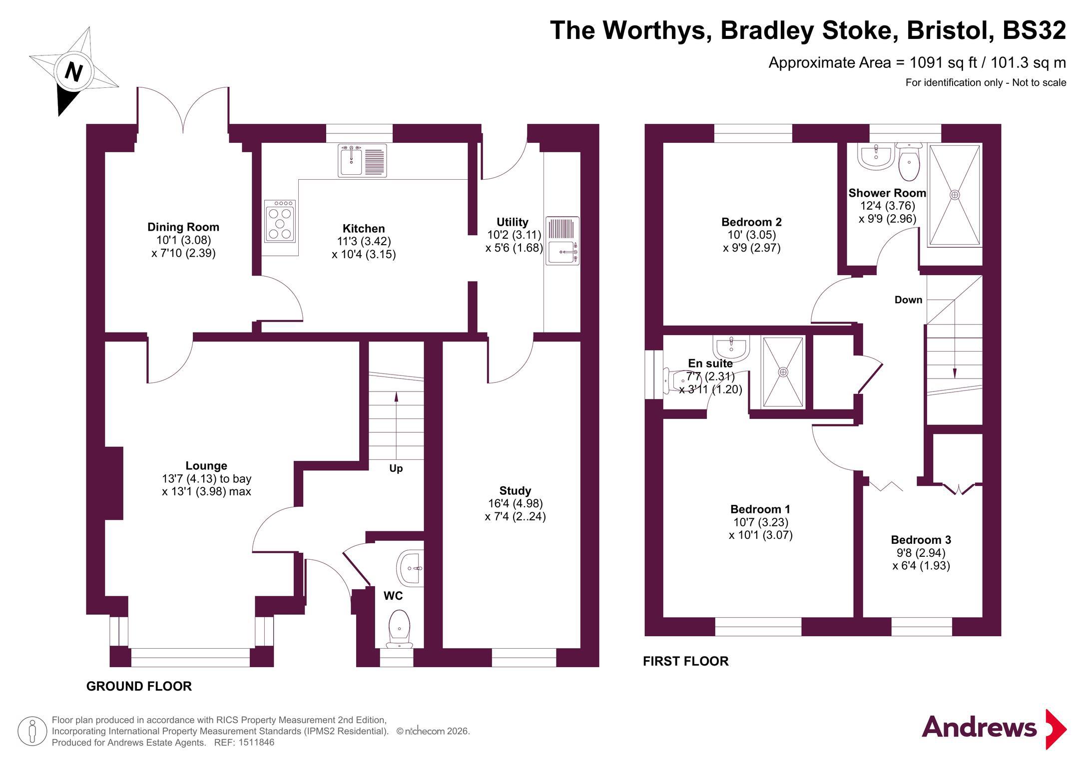 83, The Worthys, Bristol floorplan