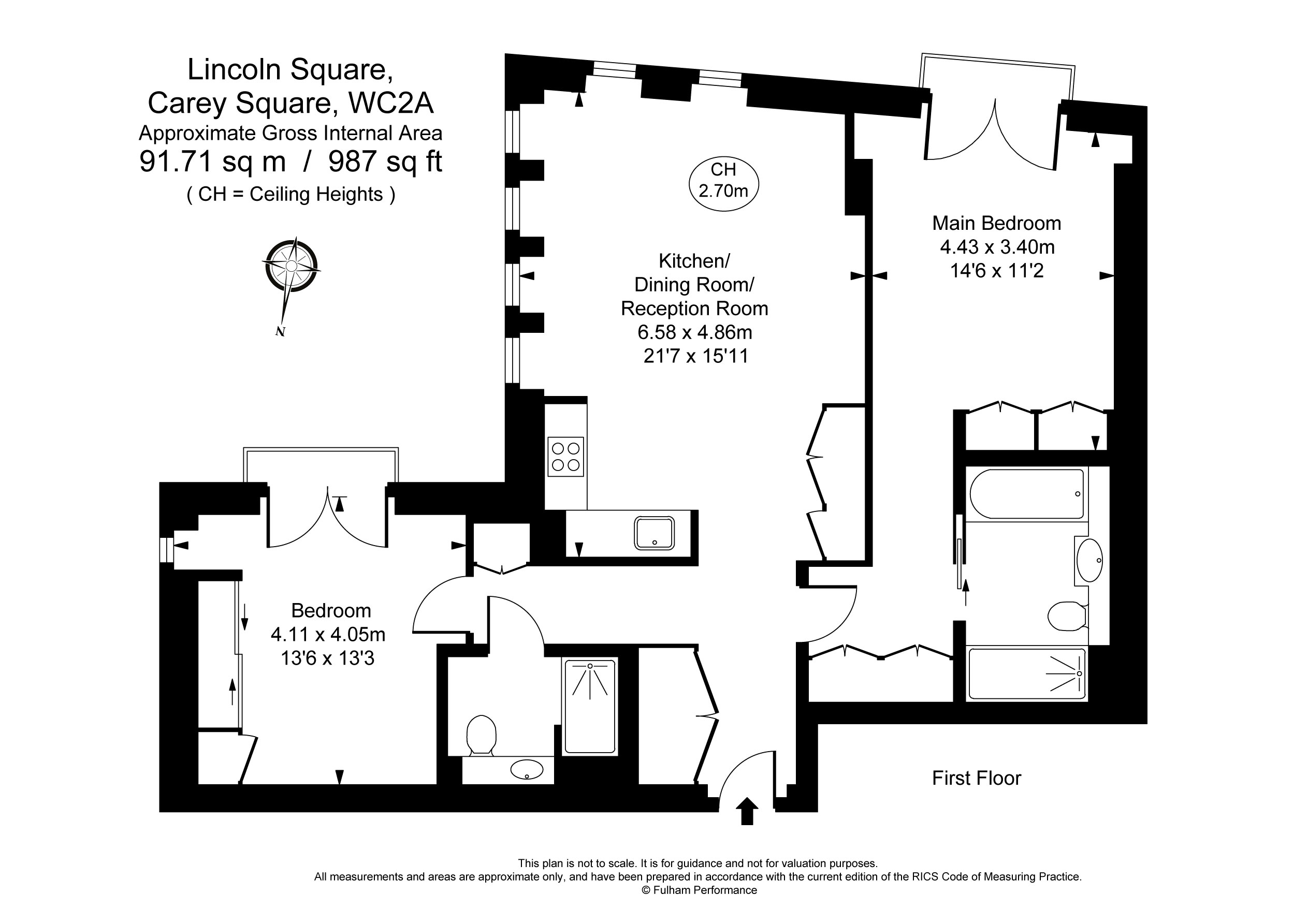 Apartment E104, Lincoln Square, 18, Portugal Street, London floorplan