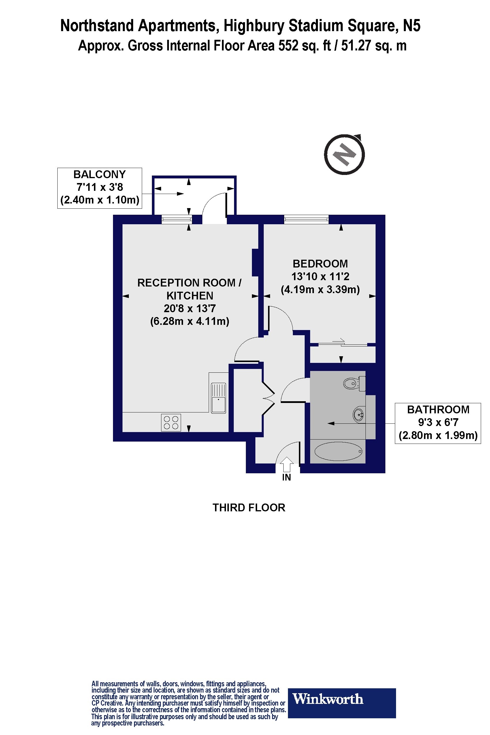 1 Bedrooms Flat for sale in Northstand Apartments, Highbury Stadium Square, Highbury, London N5