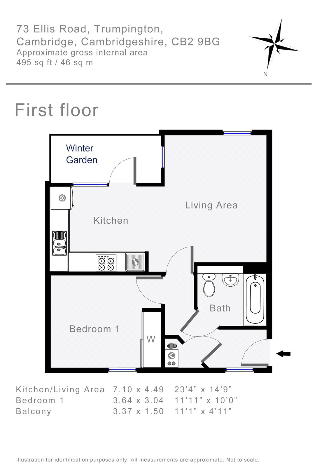 1 Bedrooms Flat for sale in Ellis Road, Trumpington, Cambridge CB2