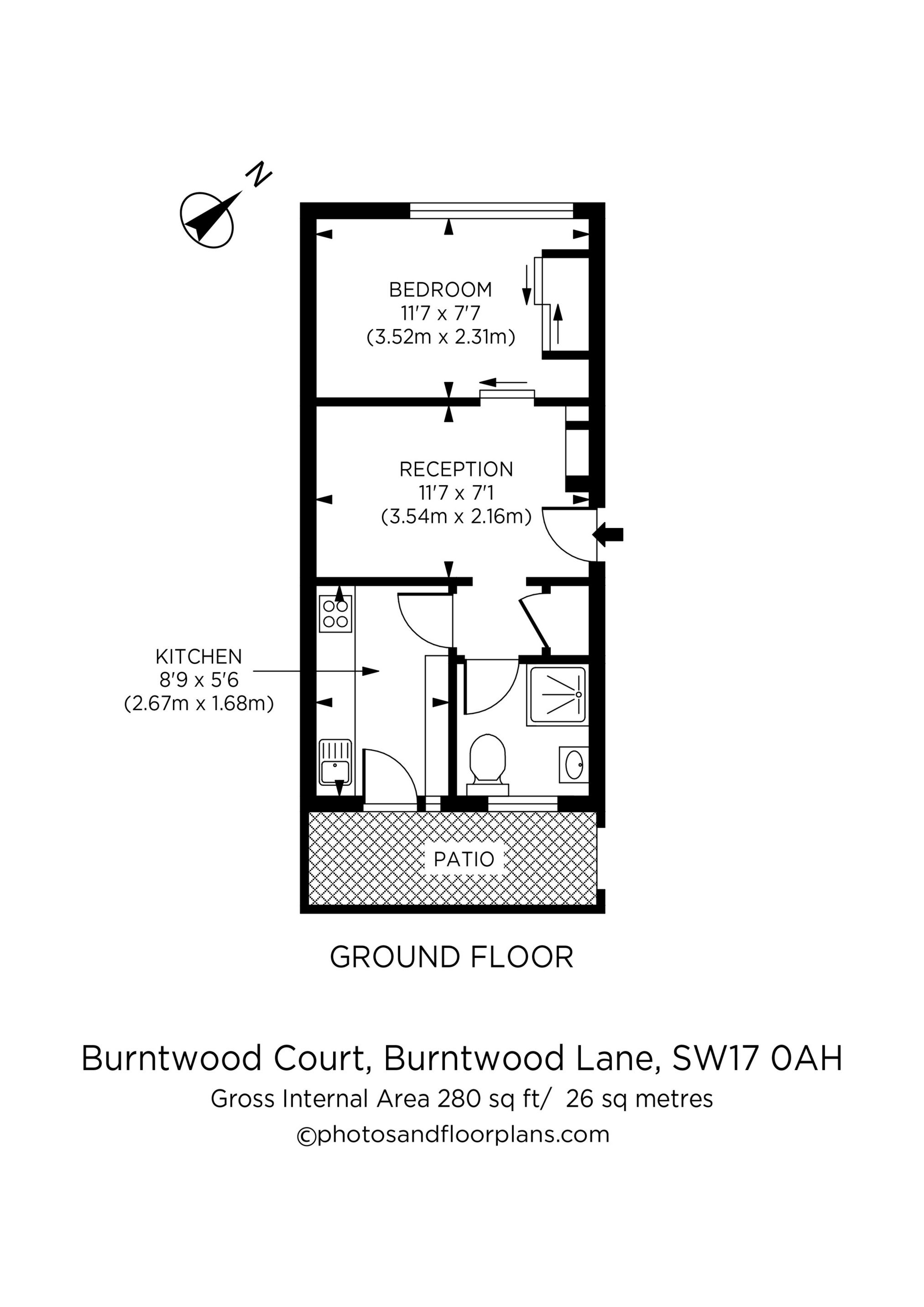 2 Burntwood Court, Burntwood Lane, London floorplan