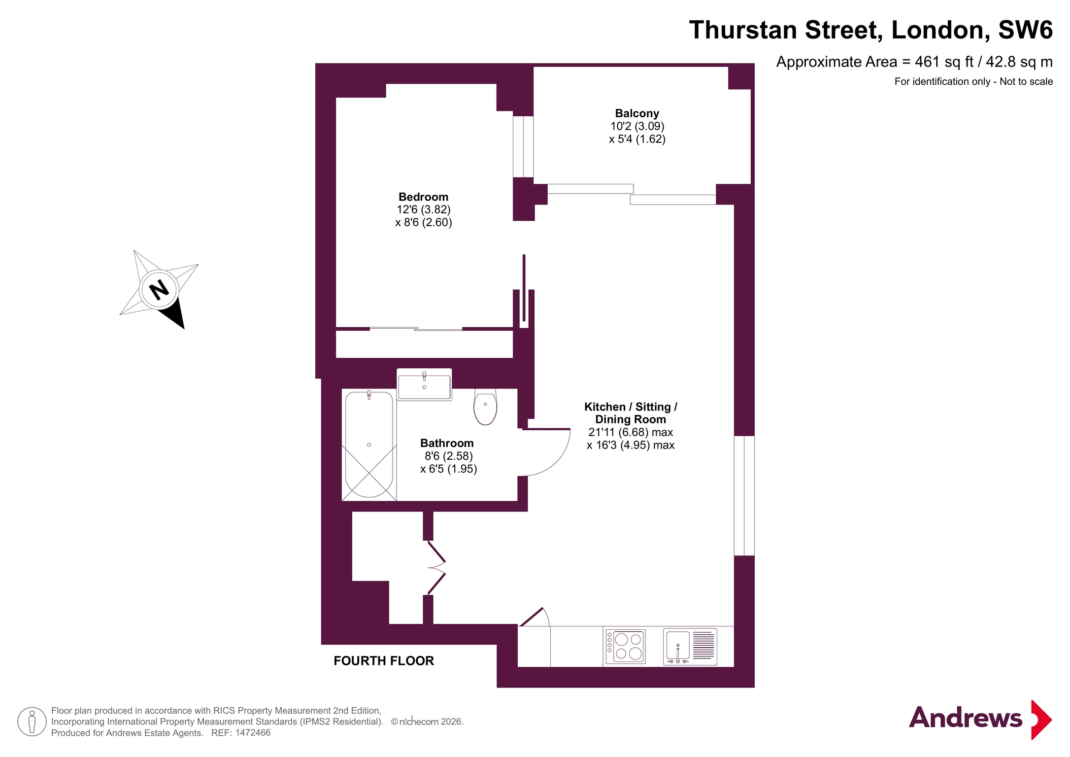 19, Jaeger House, 6, Thurstan Street, London floorplan