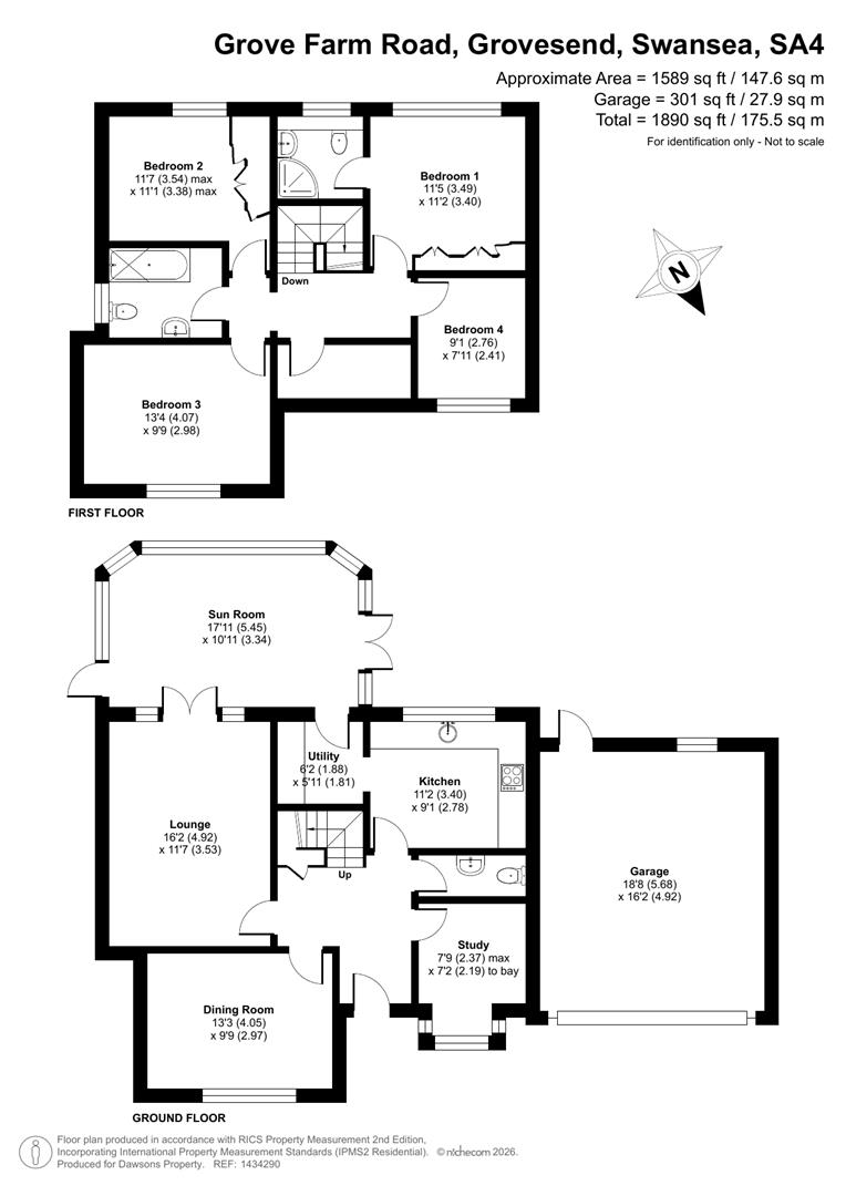 27, Grove Farm Road, Swansea floorplan