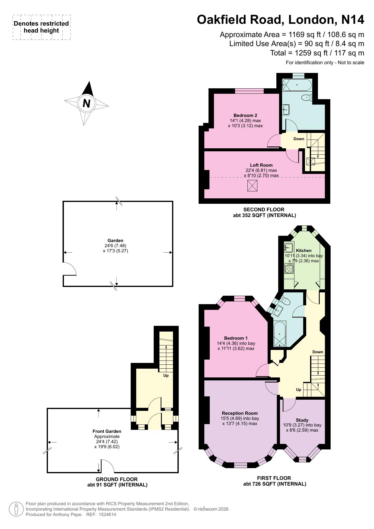 32, Oakfield Road, London floorplan
