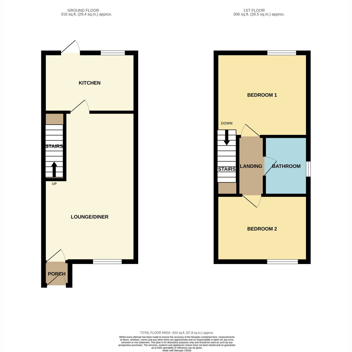 11, Clos Cyncoed, Caerphilly floorplan