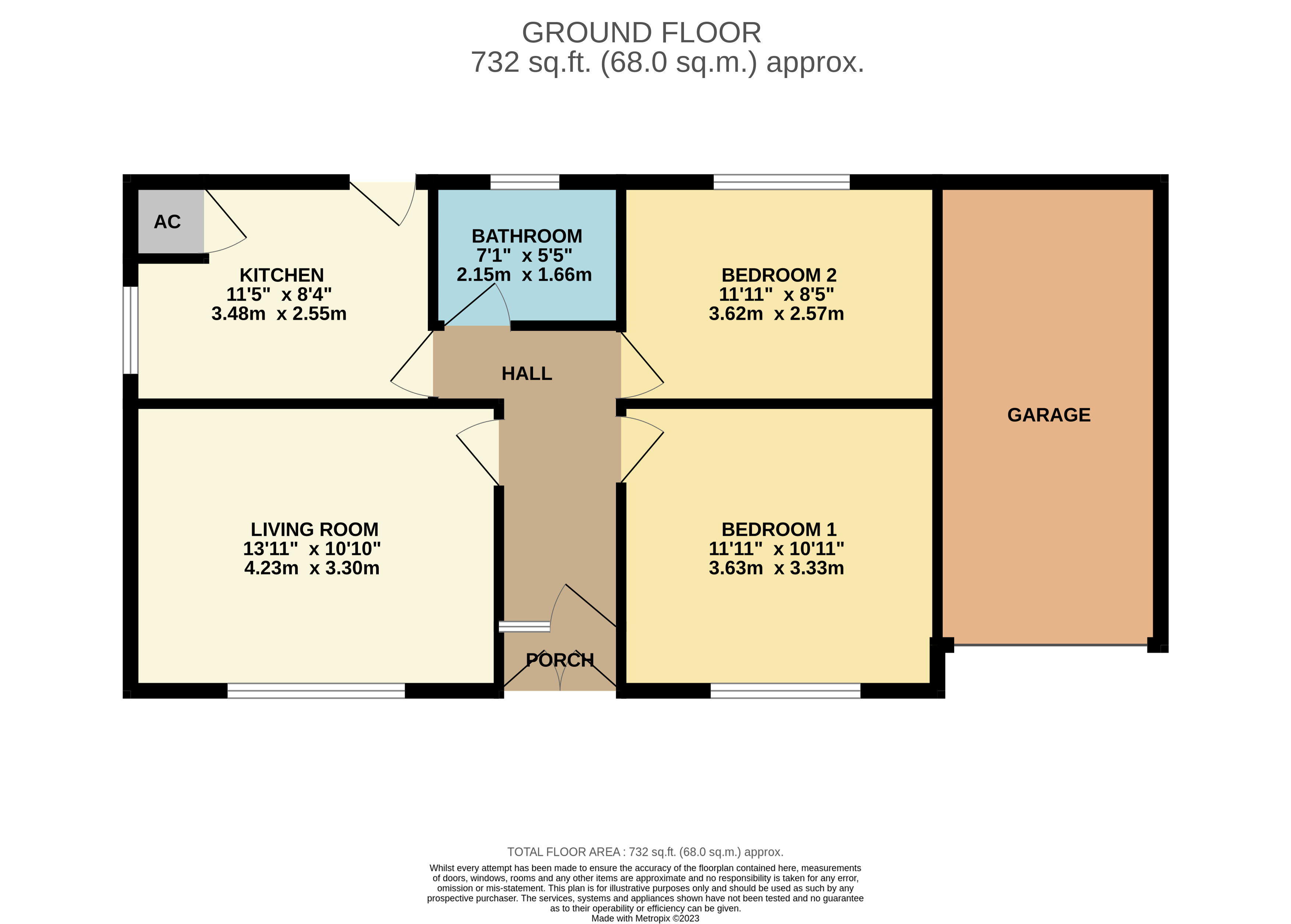 Broadway, Butterley, Ripley DE5, 2 bedroom detached bungalow for sale