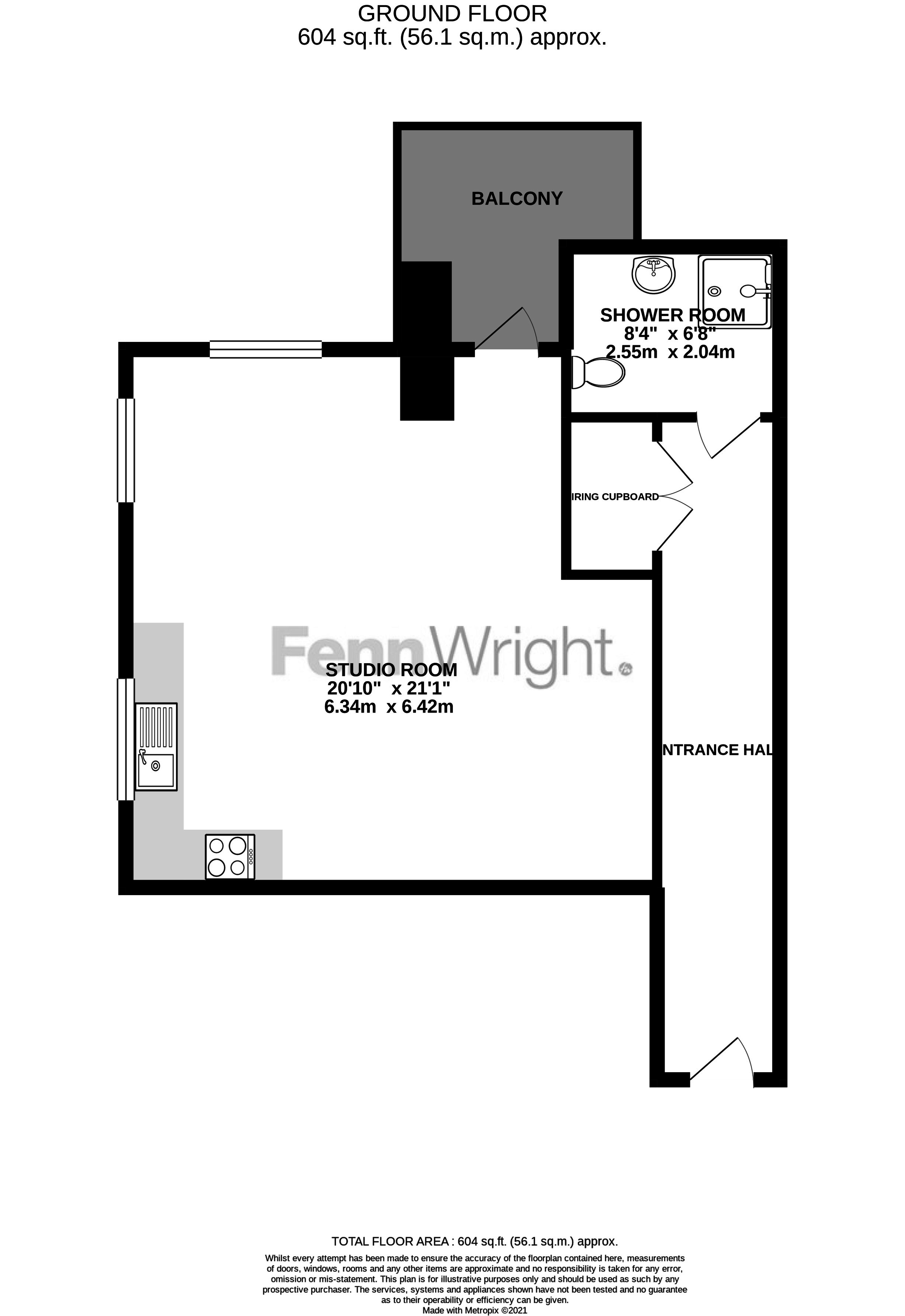 Flat 17 Foundation House, 1, Long Wyre Street, Colchester floorplan