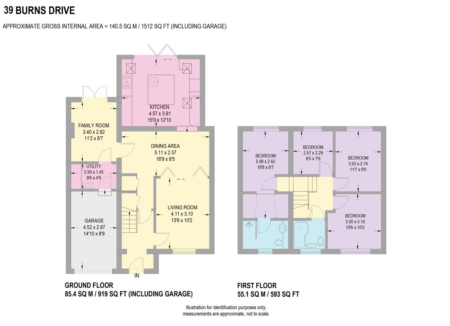 39, Burns Drive, Dronfield floorplan