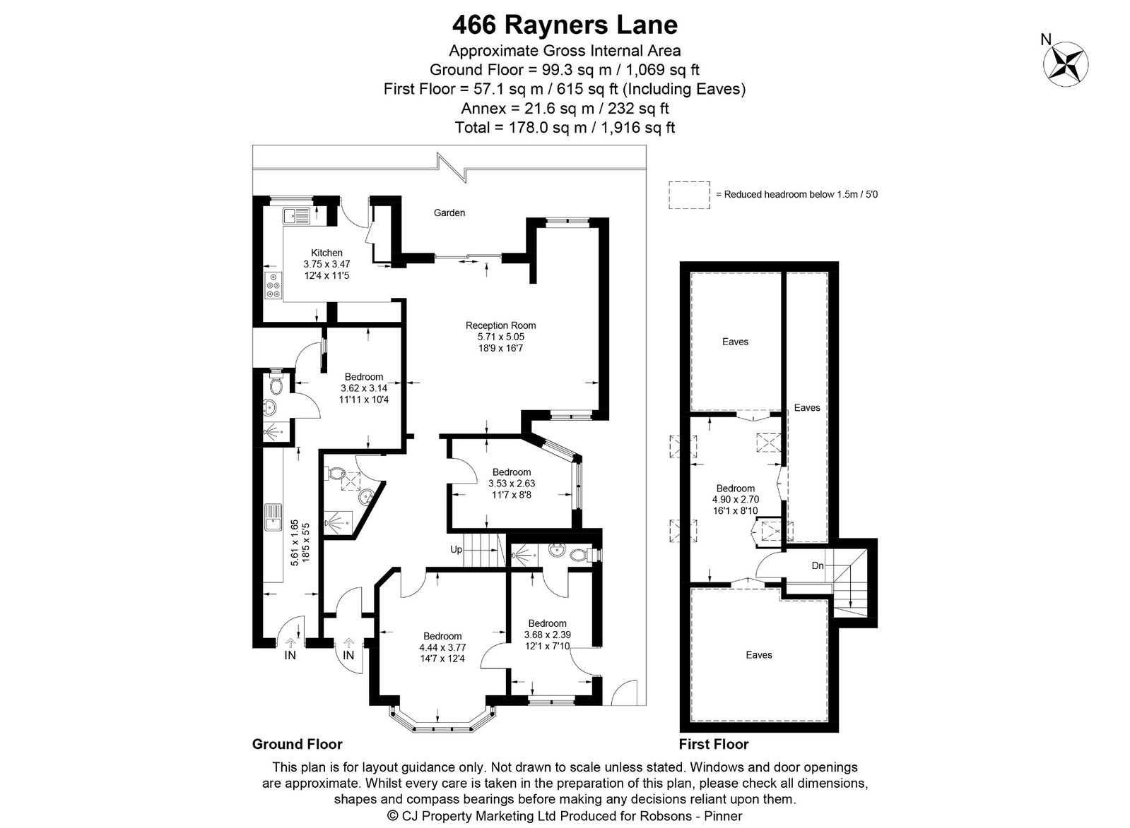 466, Rayners Lane, Pinner floorplan