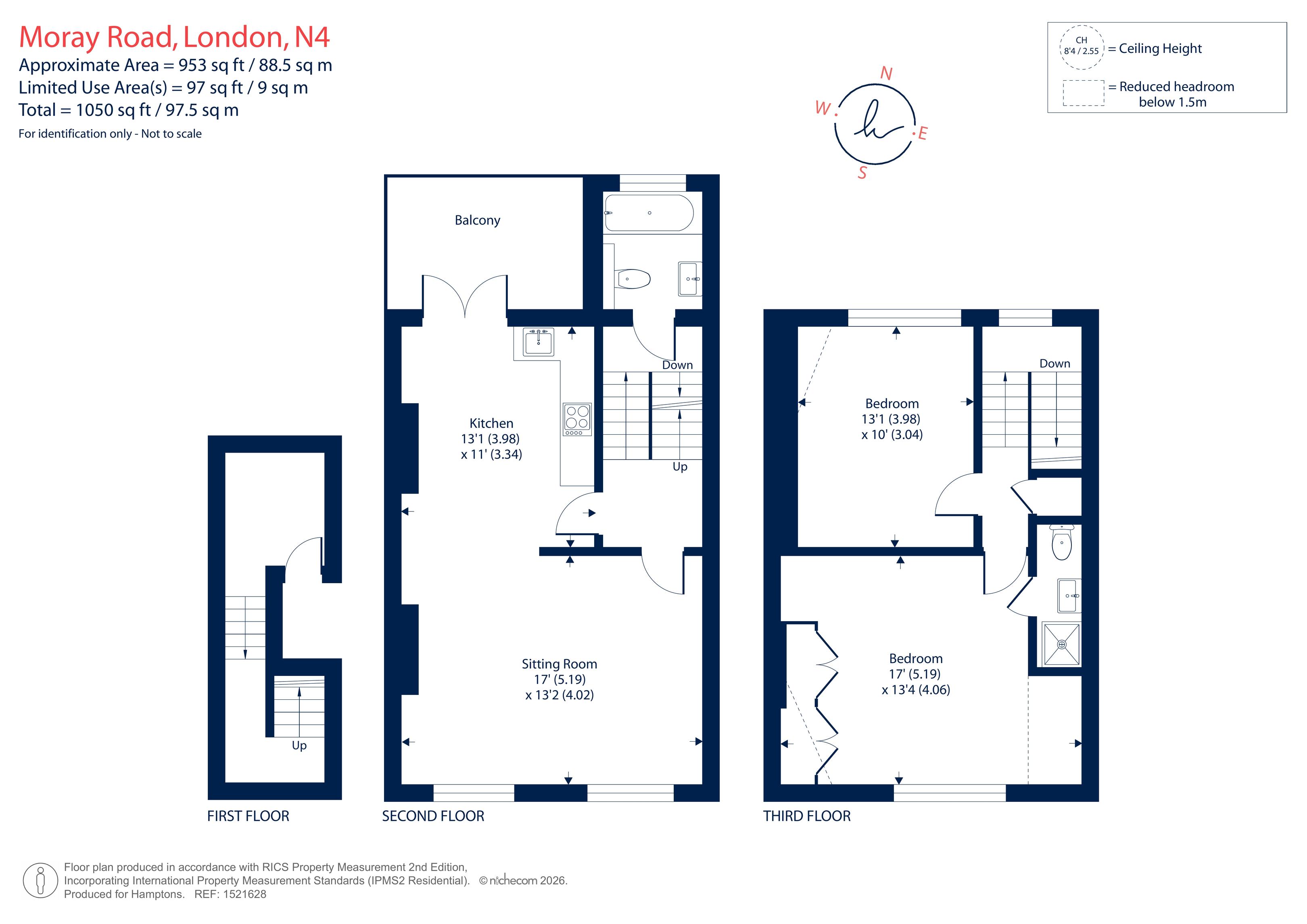 69b, Moray Road, London floorplan