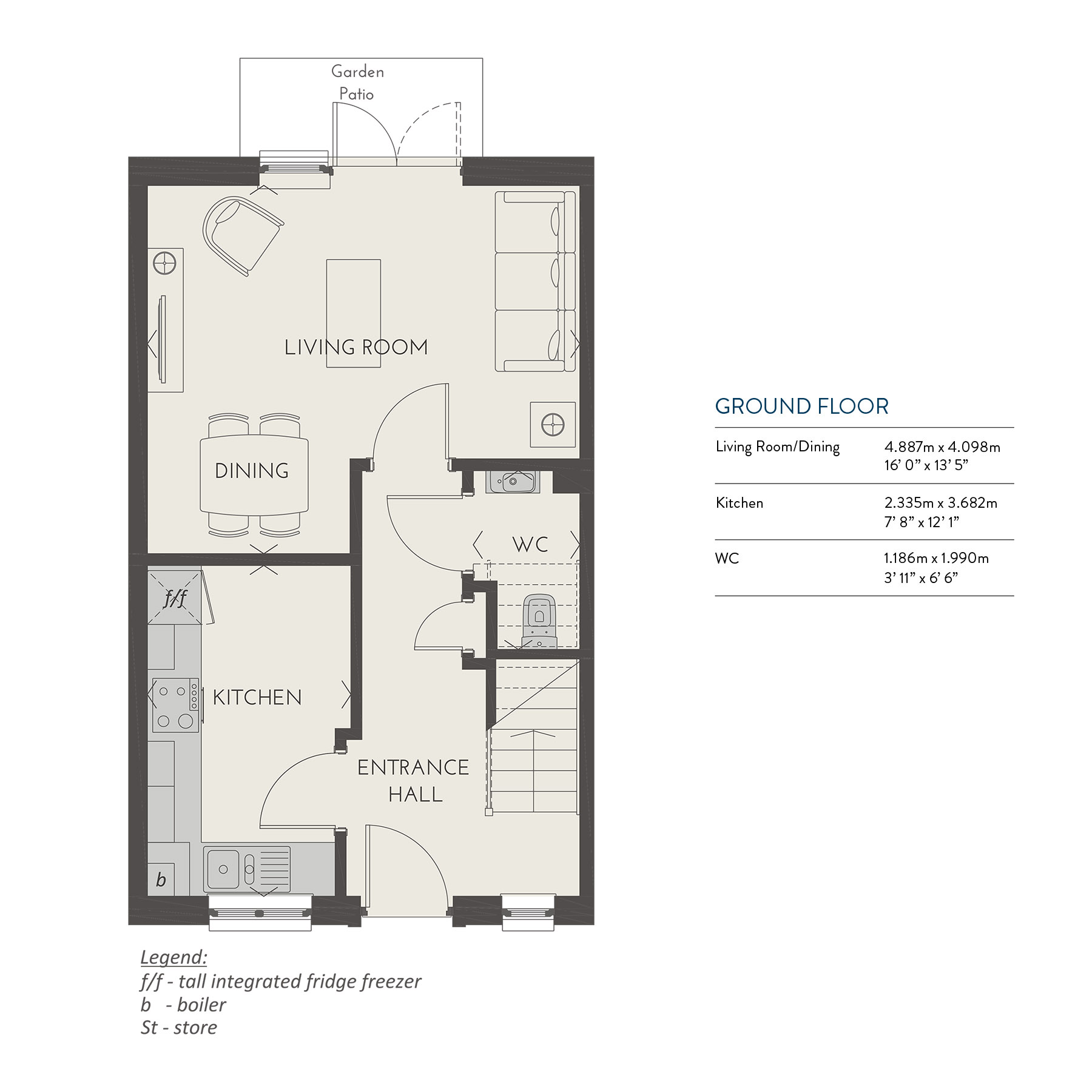 "Darrington" at Whitehills Gardens, Cove, Aberdeen AB12, 3 bedroom
