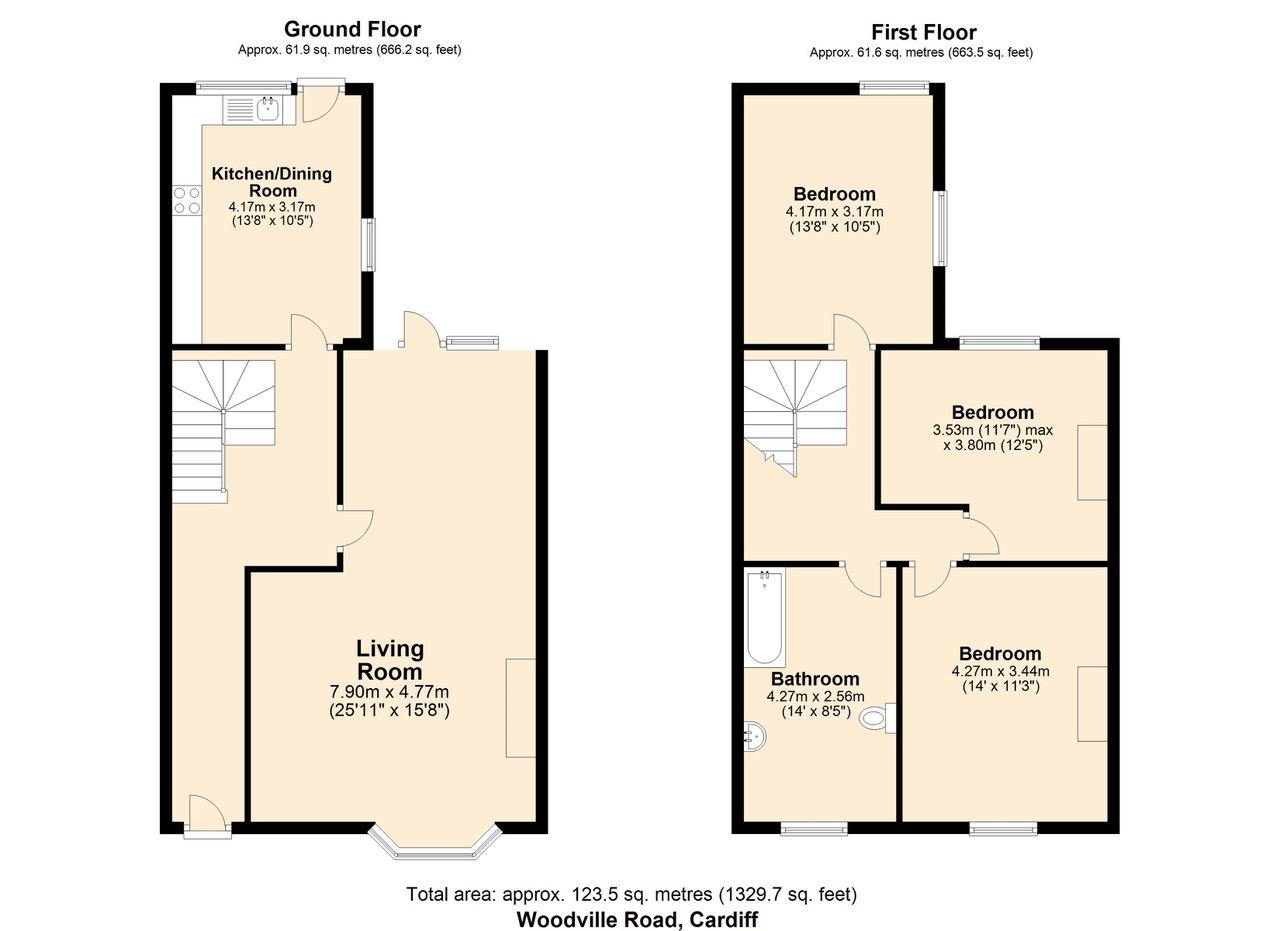 Woodville Road, Cardiff floorplan