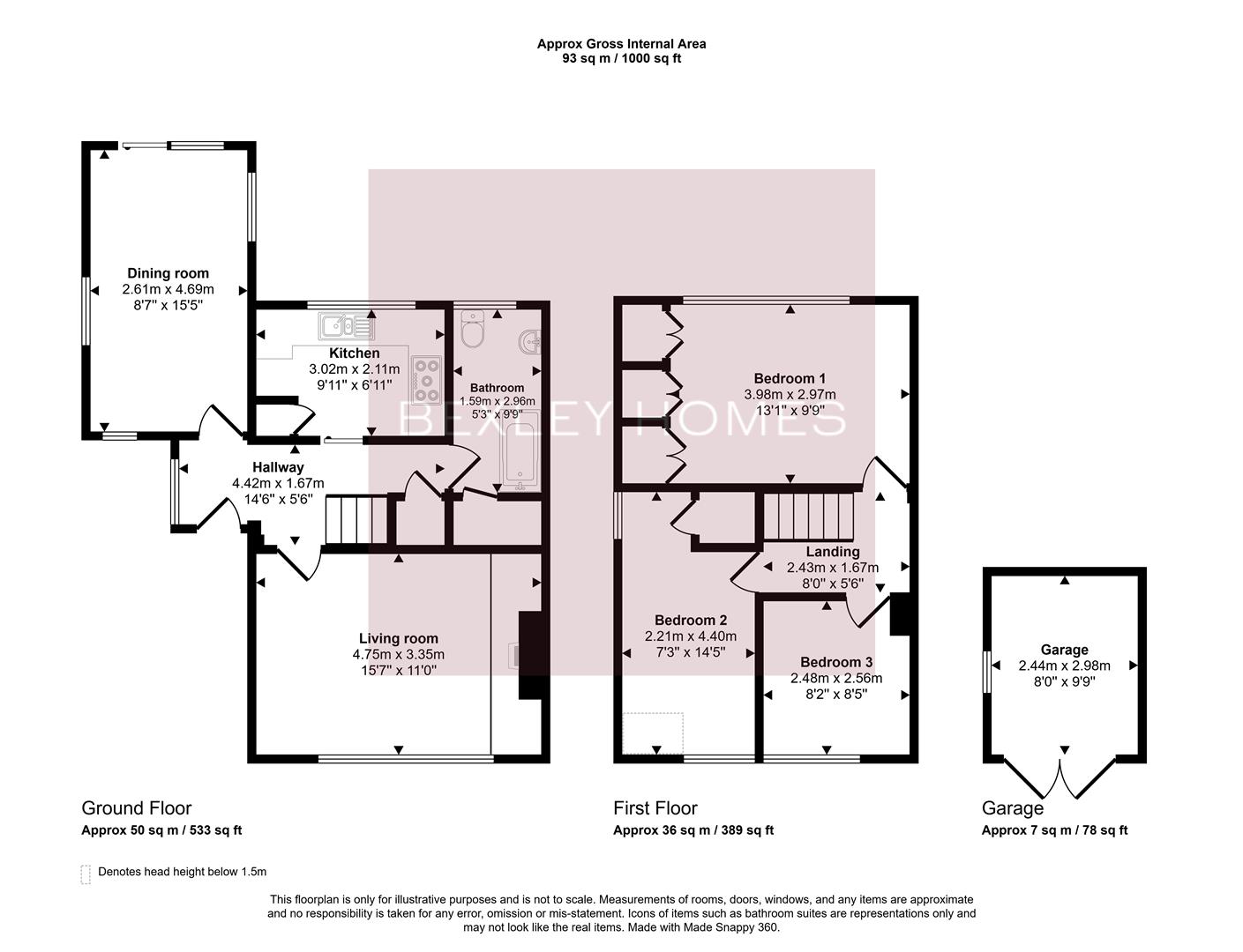 97, Long Lane, Bexleyheath floorplan