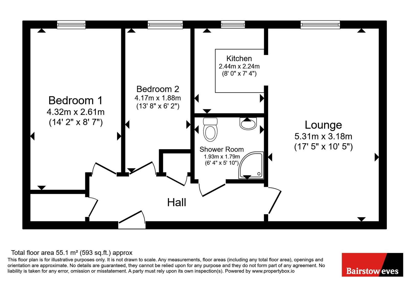 Flat 34, Regal Court,, Long Street, Warwickshire floorplan