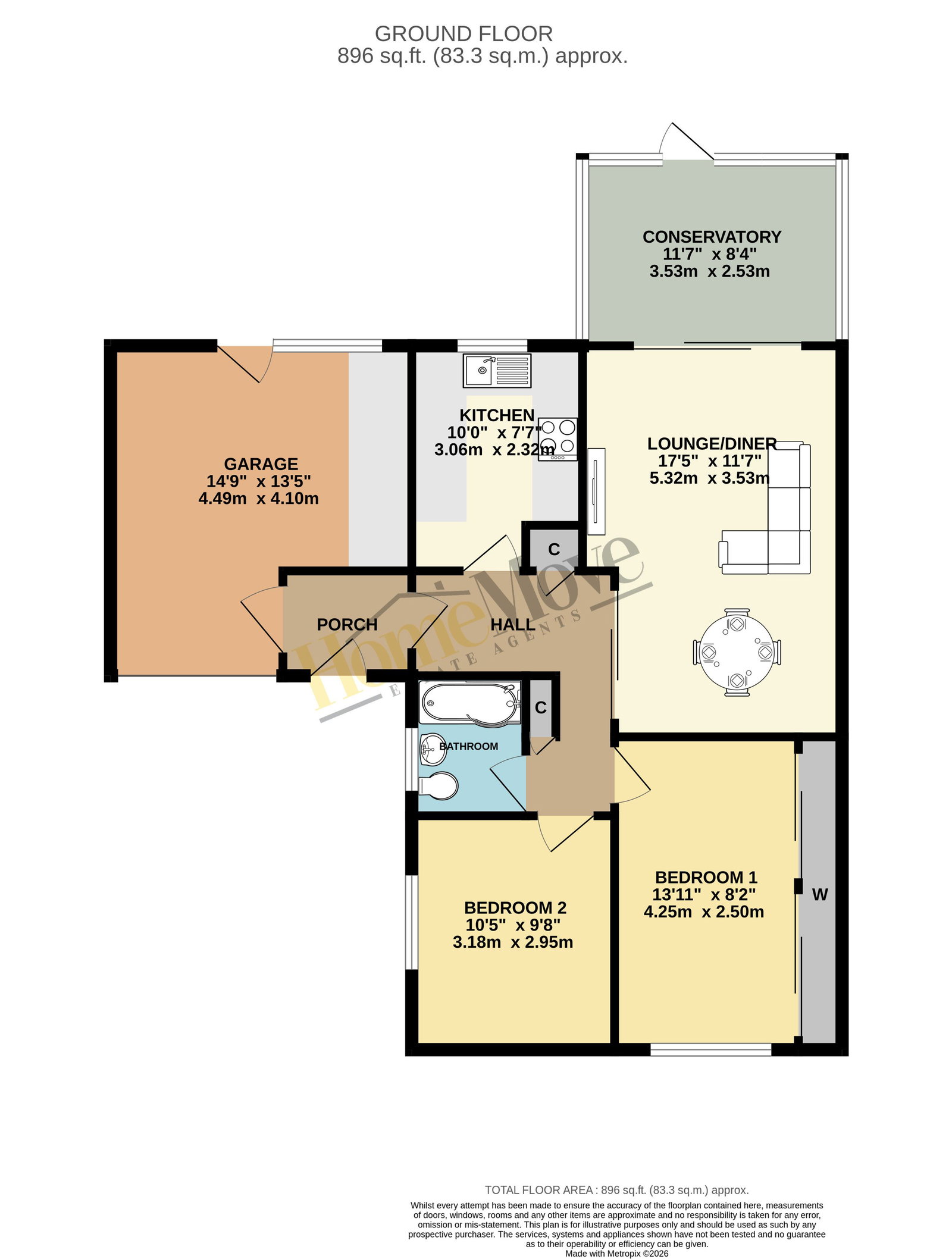 22, Beckett Close, Skegness floorplan