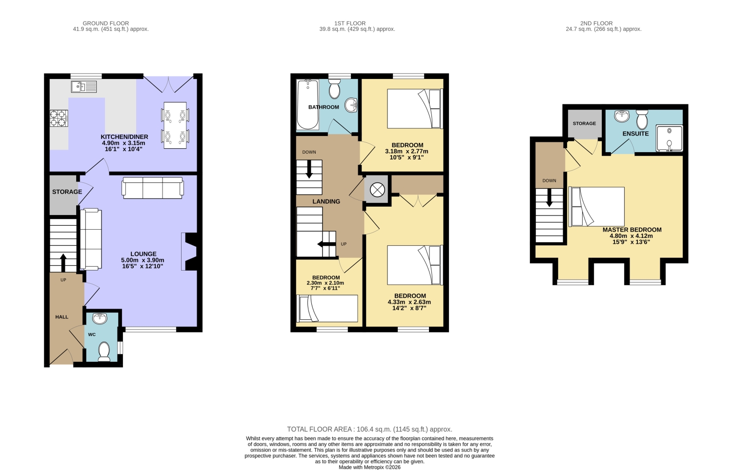 3, WINDING RISE, BRIGHOUSE floorplan