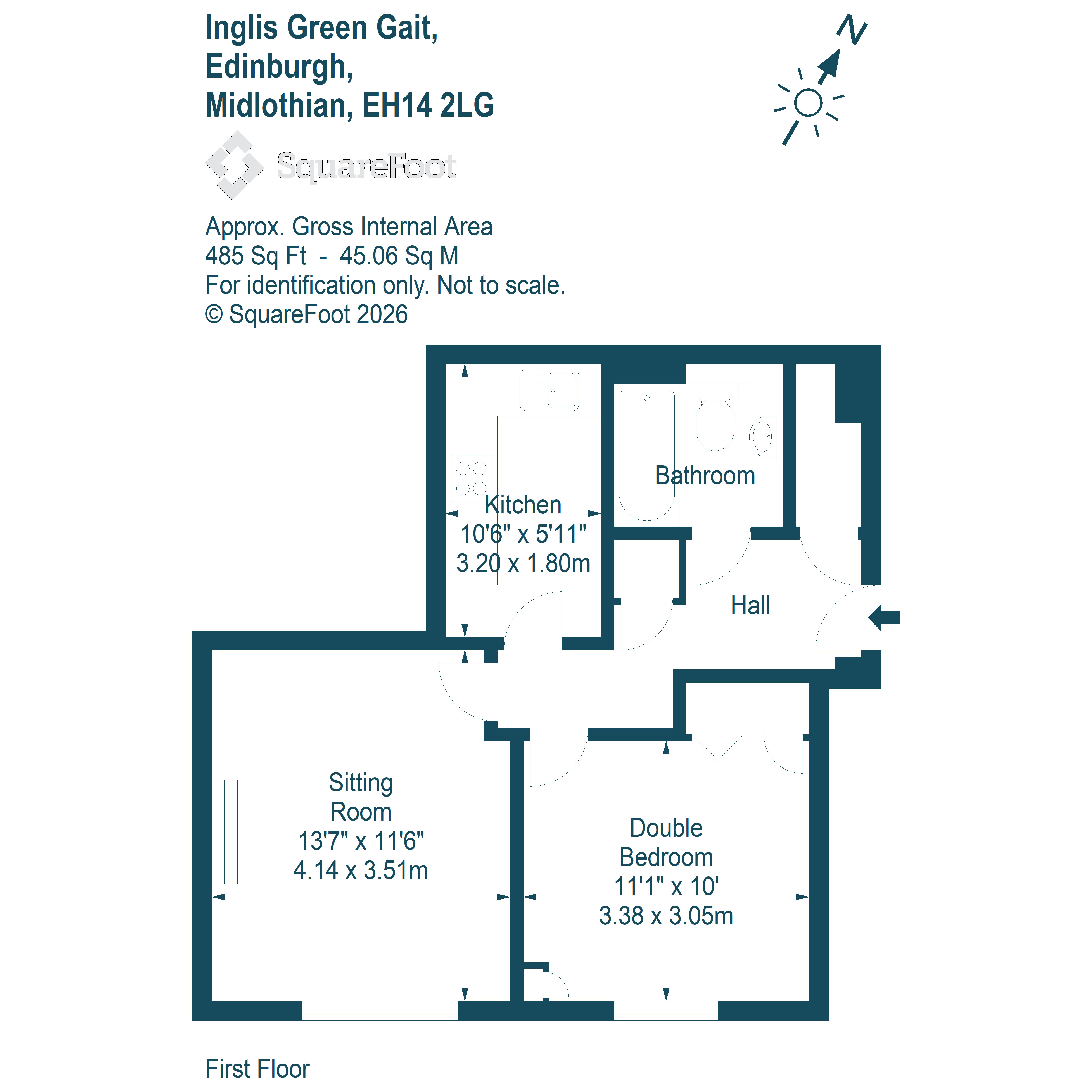 3/4, Inglis Green Gait, Edinburgh floorplan