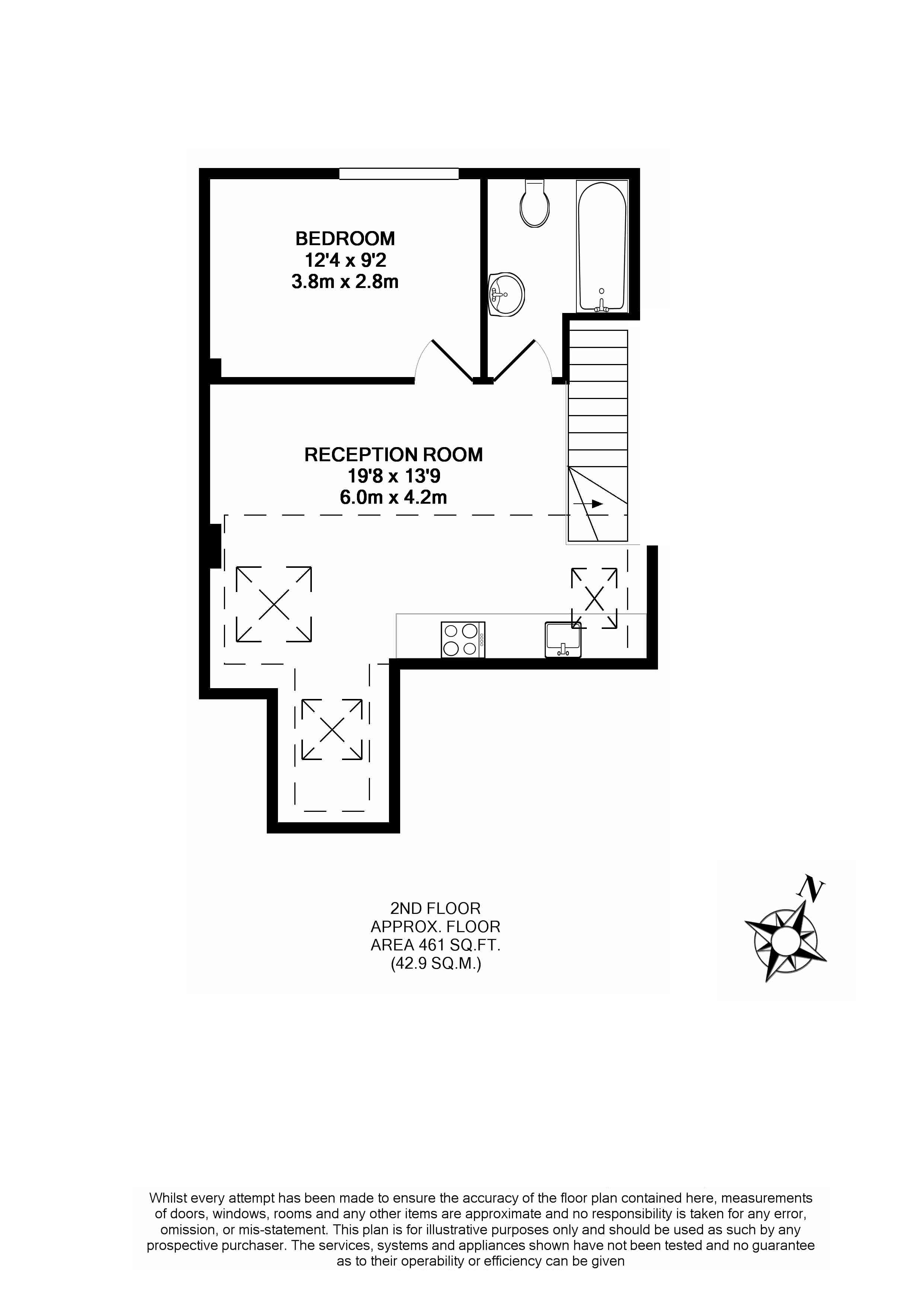 1 Bedrooms Flat to rent in Boundary Road, London N22