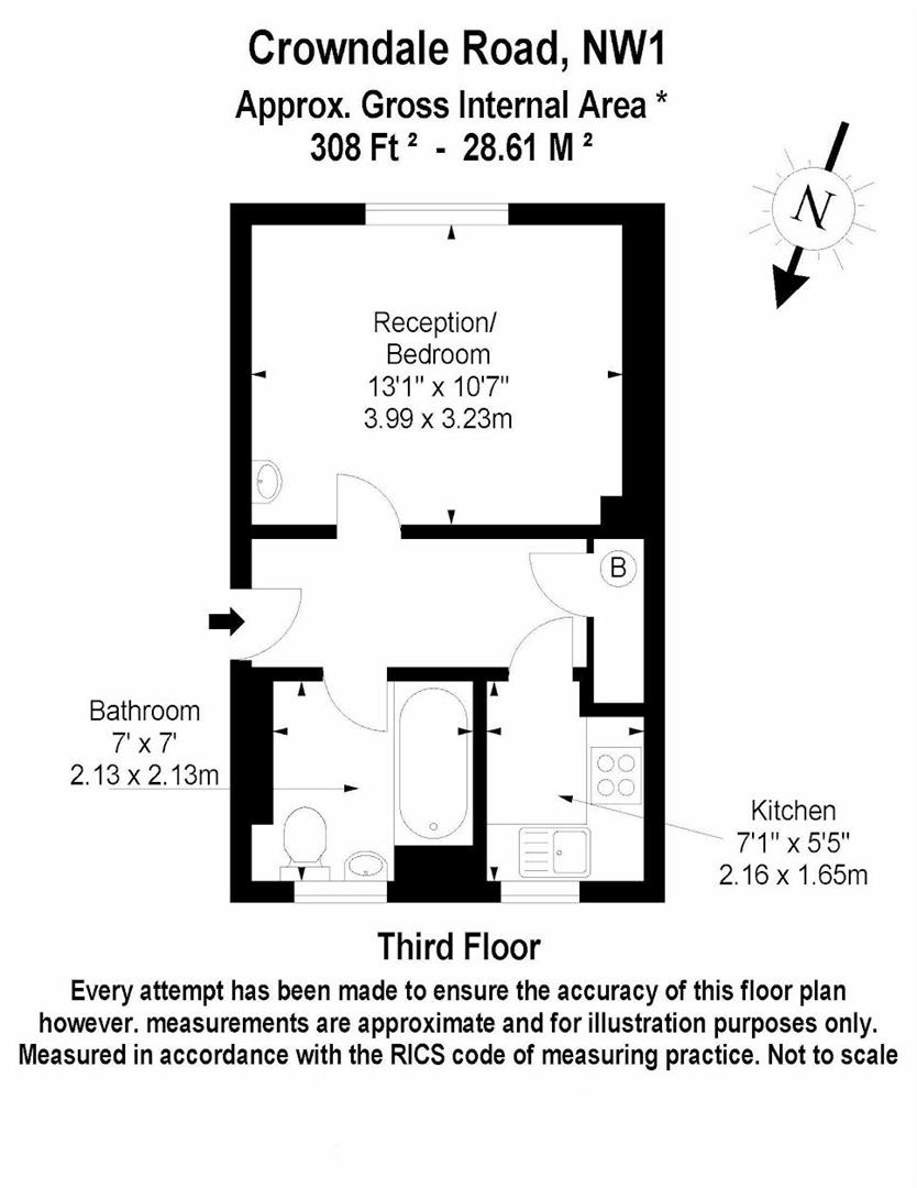 Flat 9, 56-58, Crowndale Road, London floorplan