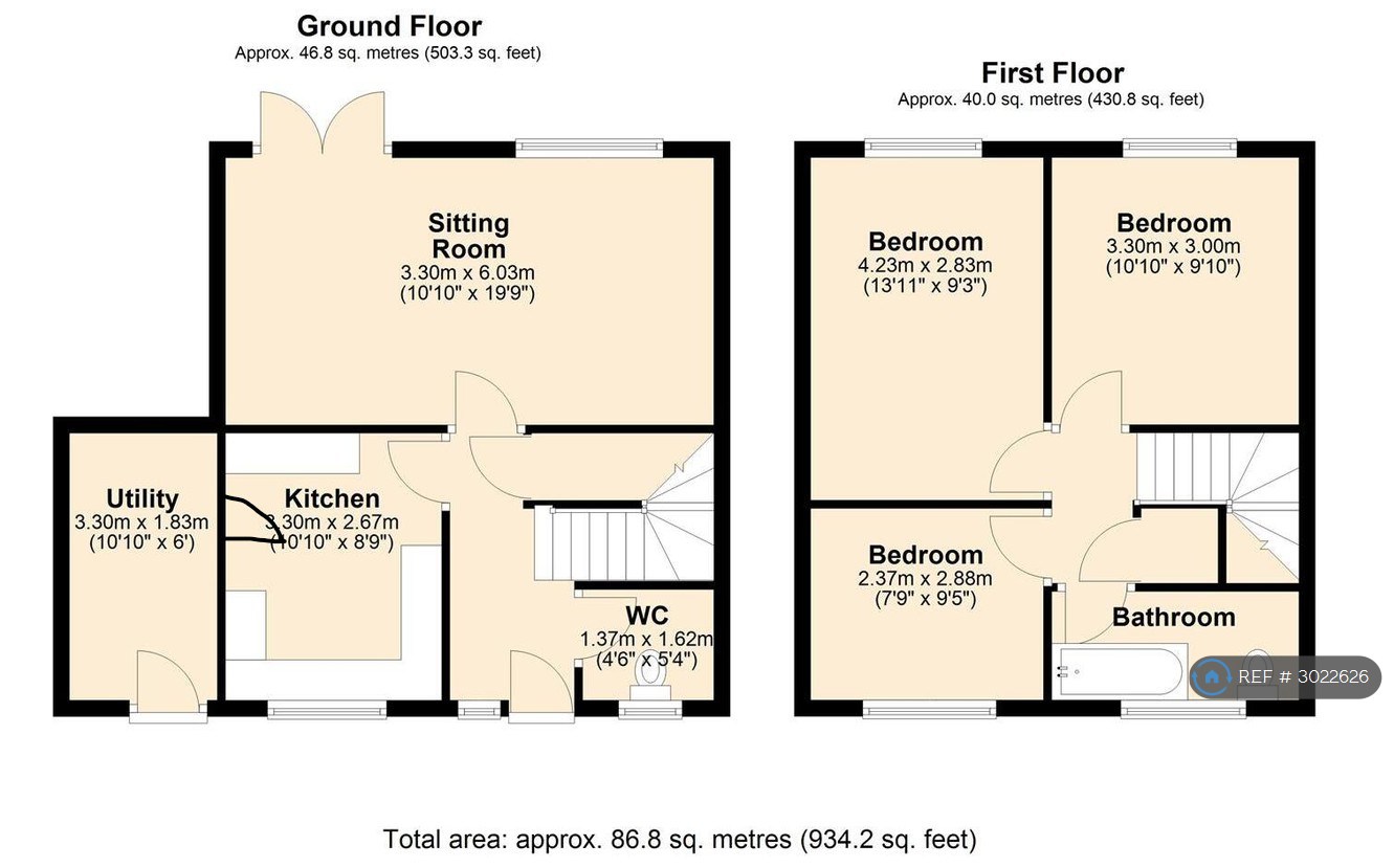 Abbey Lane, Leigh floorplan