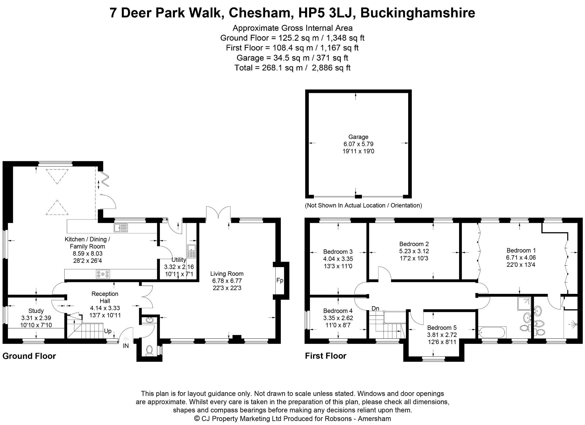 7 Deer Park Walk, Chesham floorplan