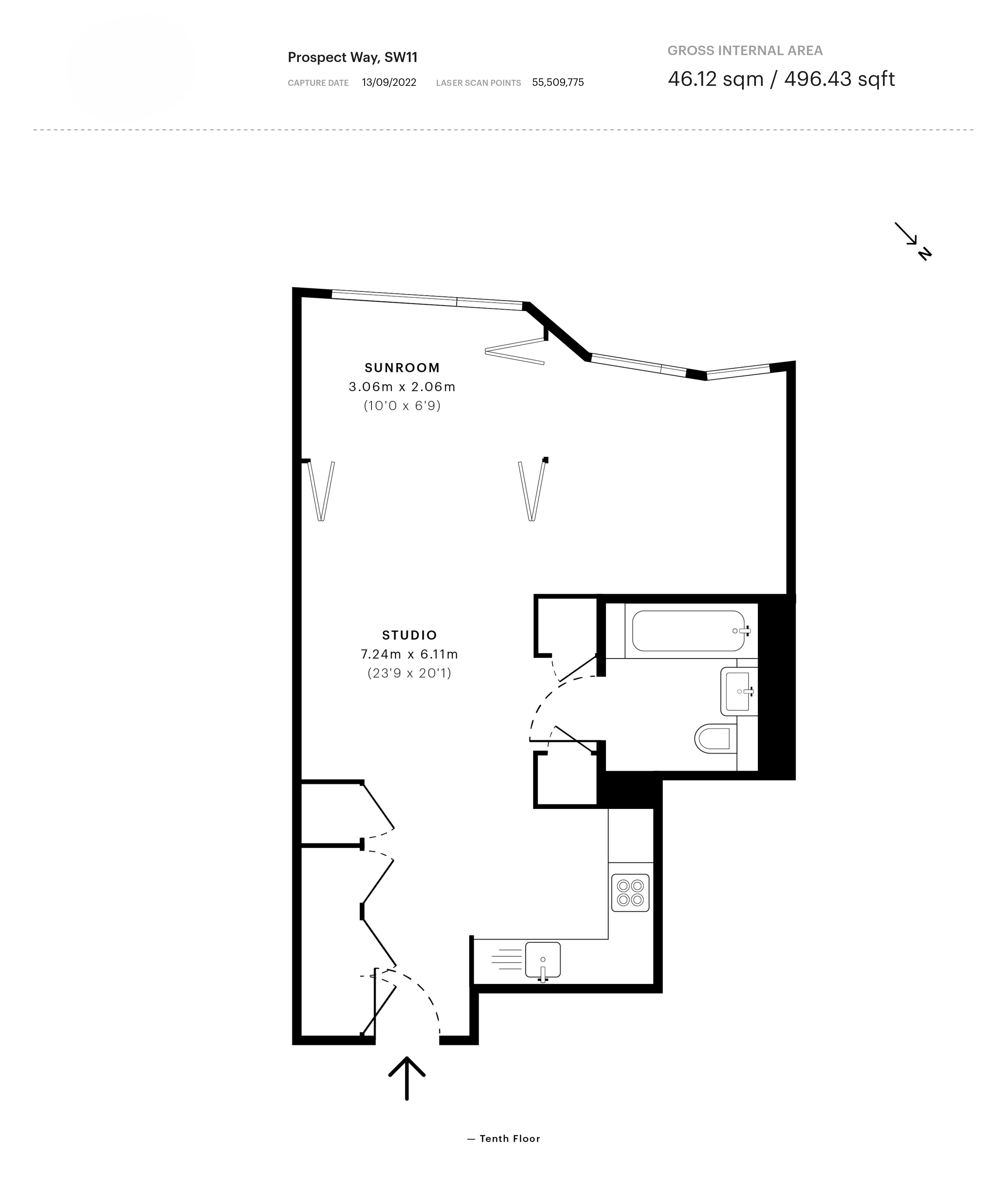 Prospect Way, London, SW11  floorplan