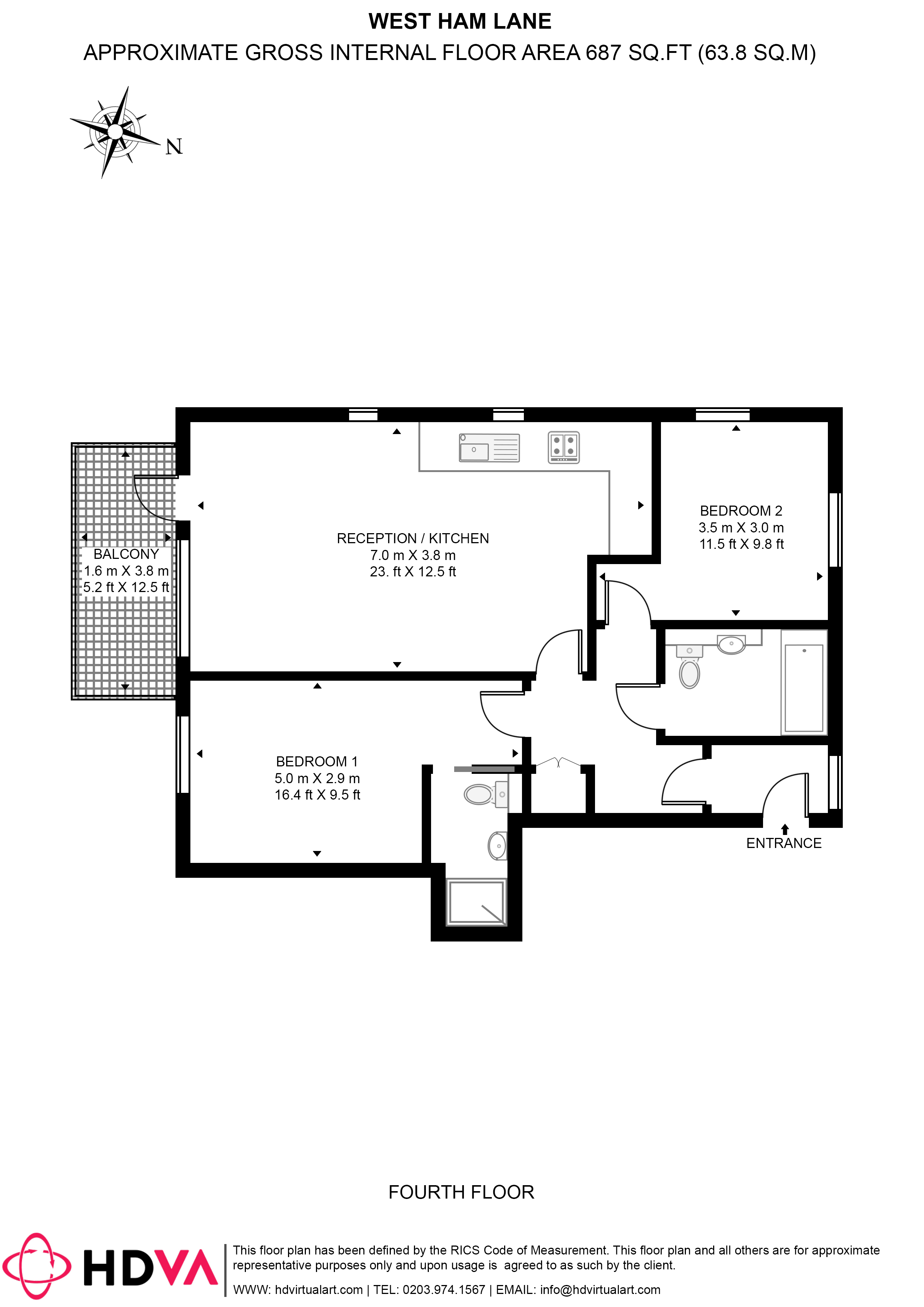 Flat 12, 102, West Ham Lane, London floorplan