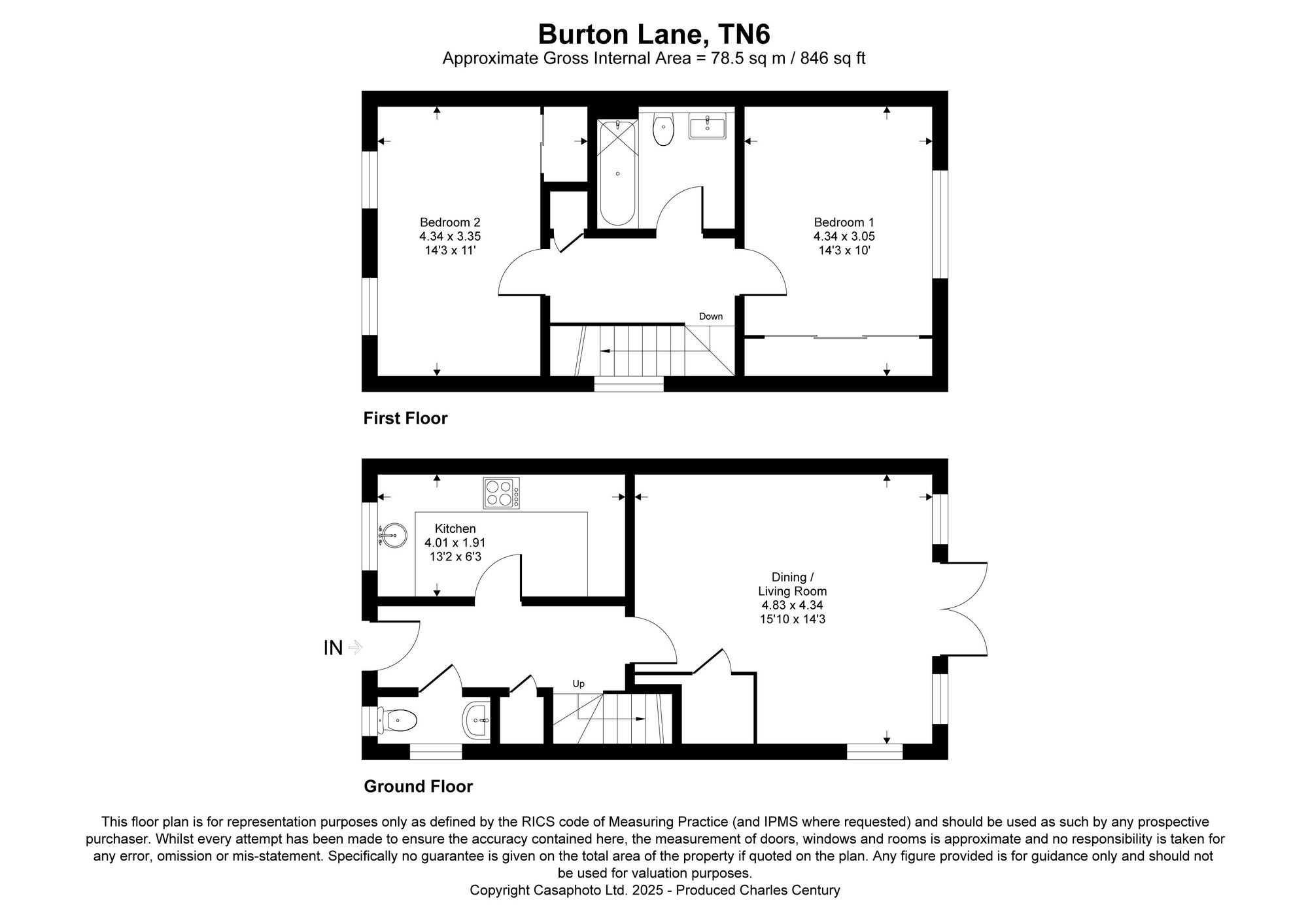 4 Burton Lane, Crowborough floorplan