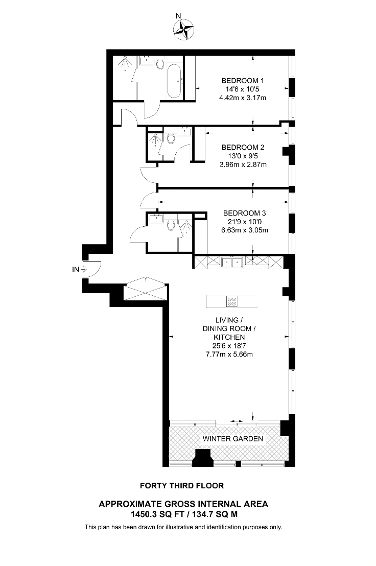 Damac Tower, Bondway, London floorplan