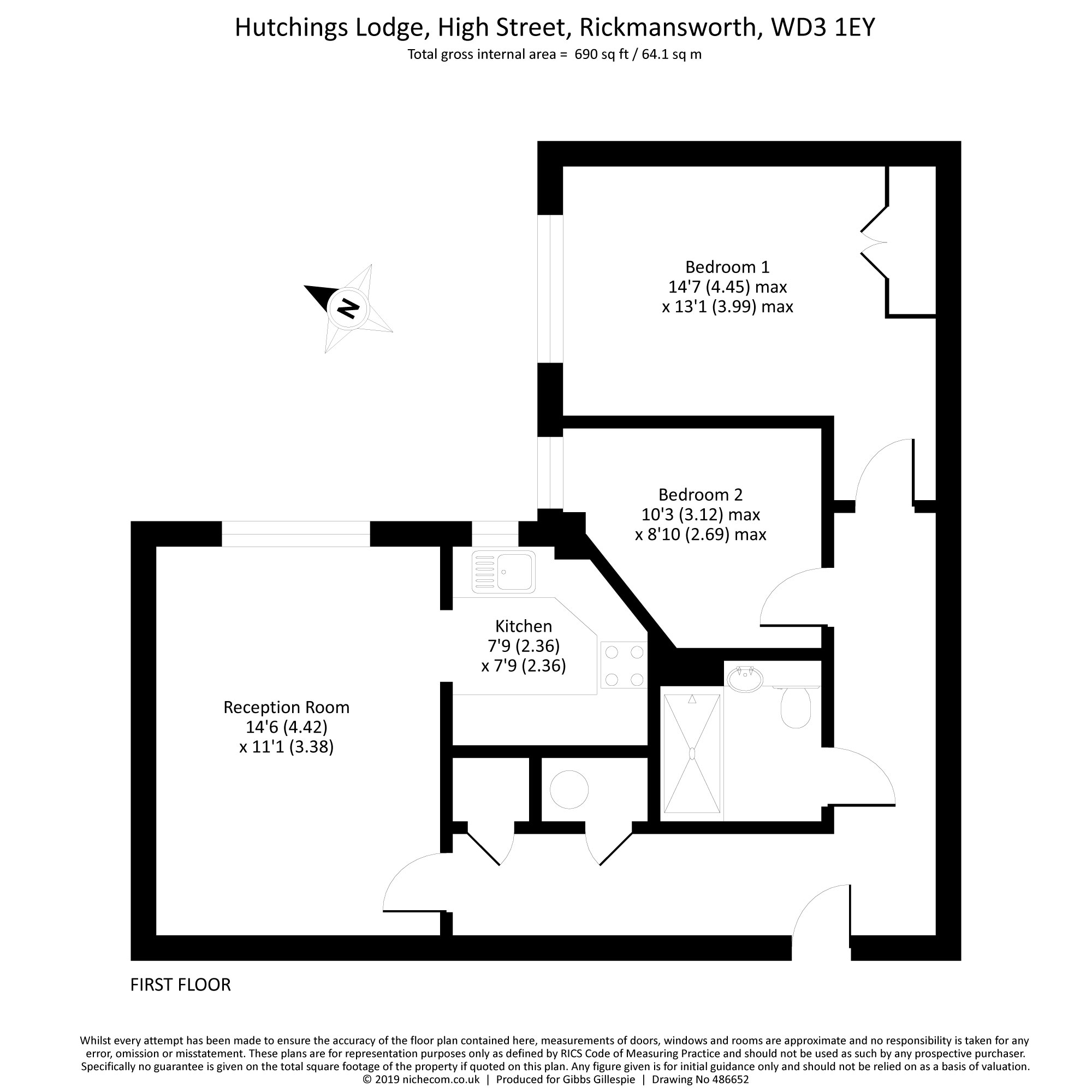 2 Bedrooms Flat for sale in Hutchings Lodge, High Street, Rickmansworth, Hertfordshire WD3