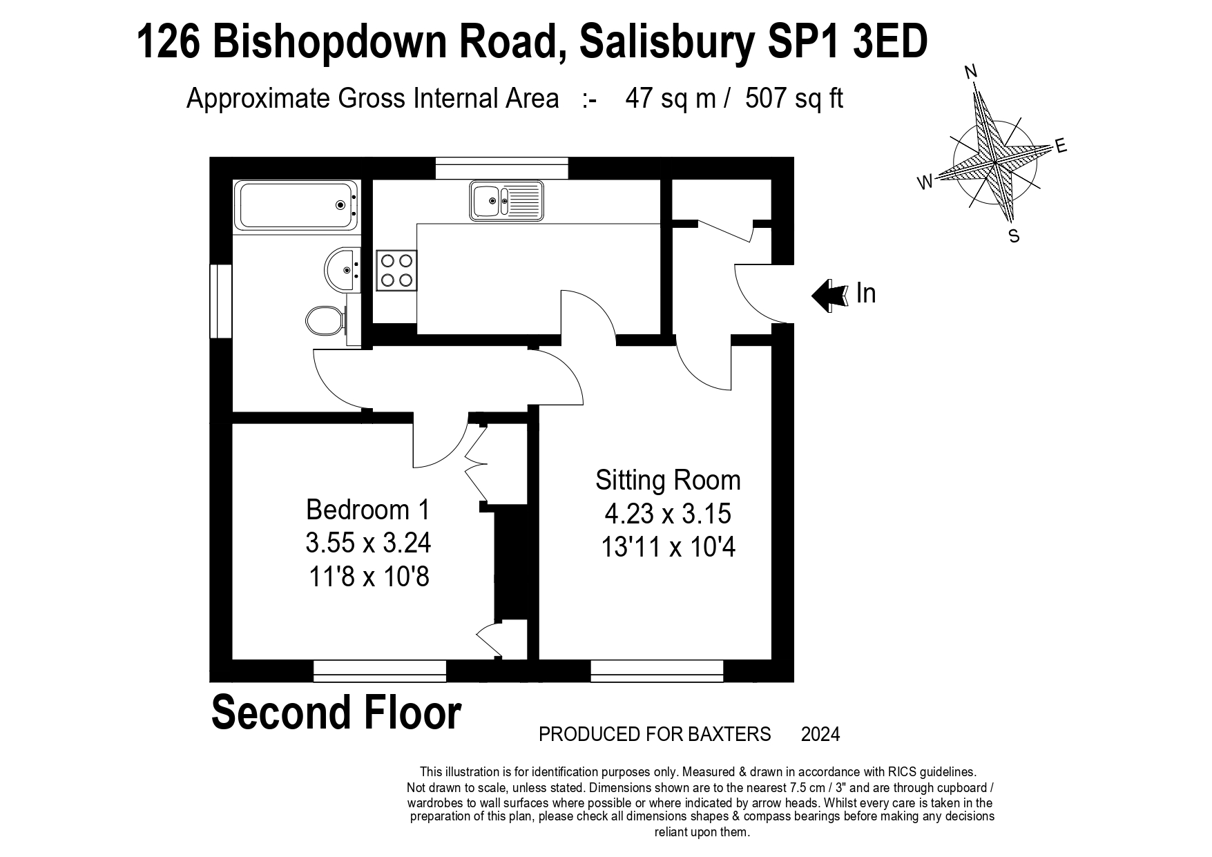 Road, Salisbury SP1, 1 bedroom flat for sale 66581918