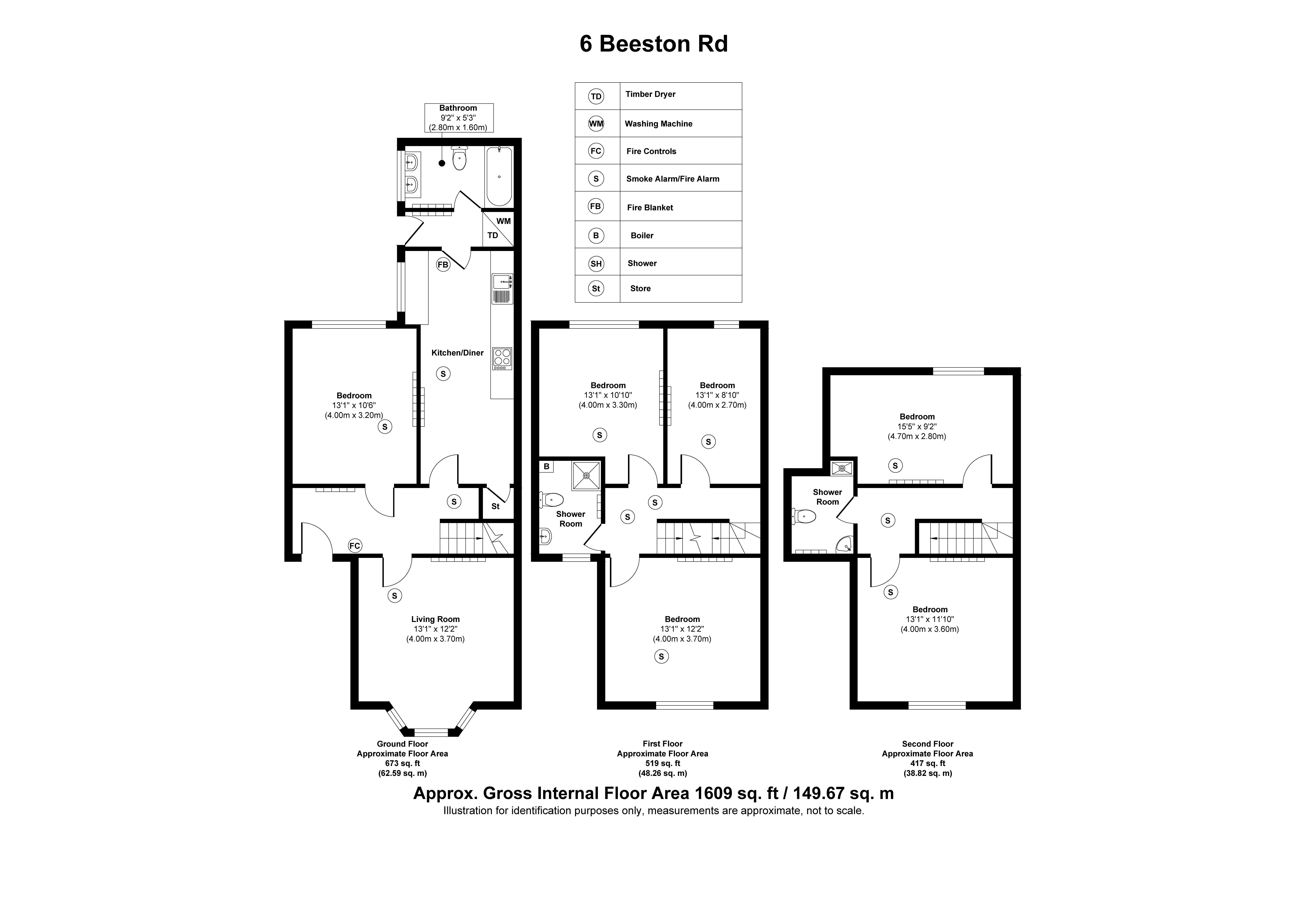 6, Beeston Road, Nottinghamshire floorplan