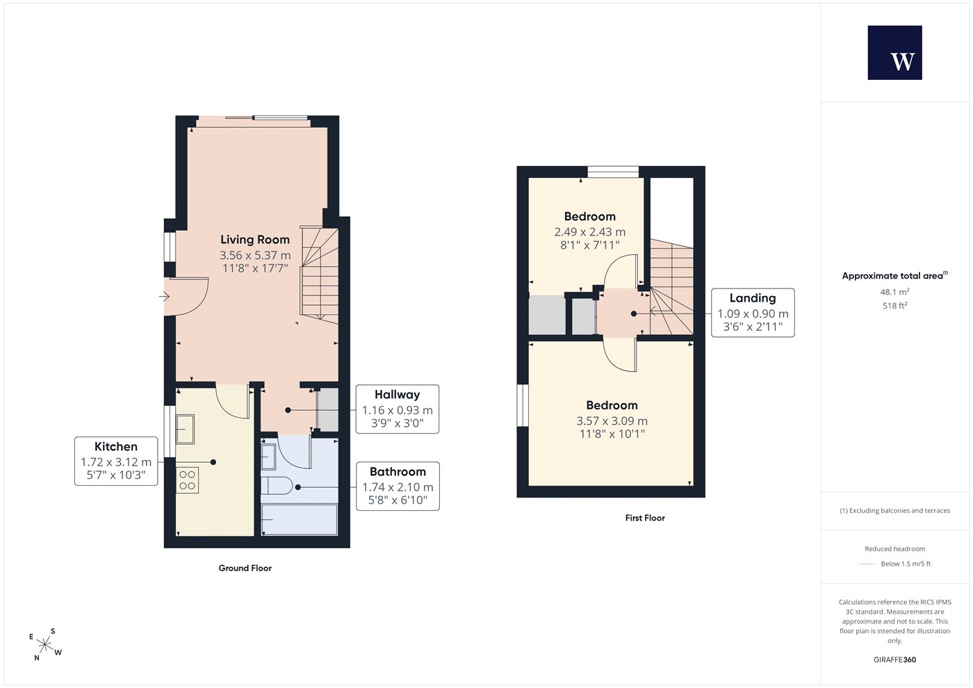 39D,, Baldry Gardens, London floorplan