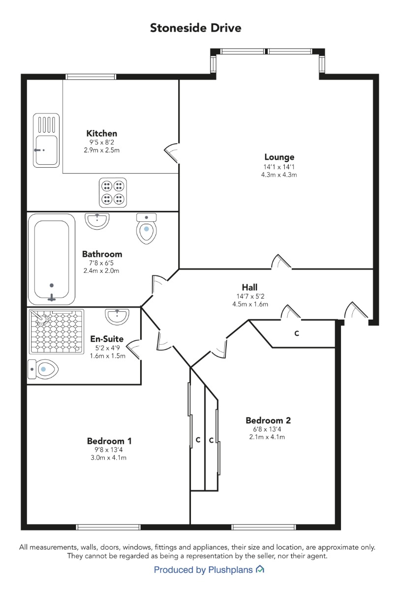 Flat 1/1, 8, Stoneside Drive, Glasgow floorplan
