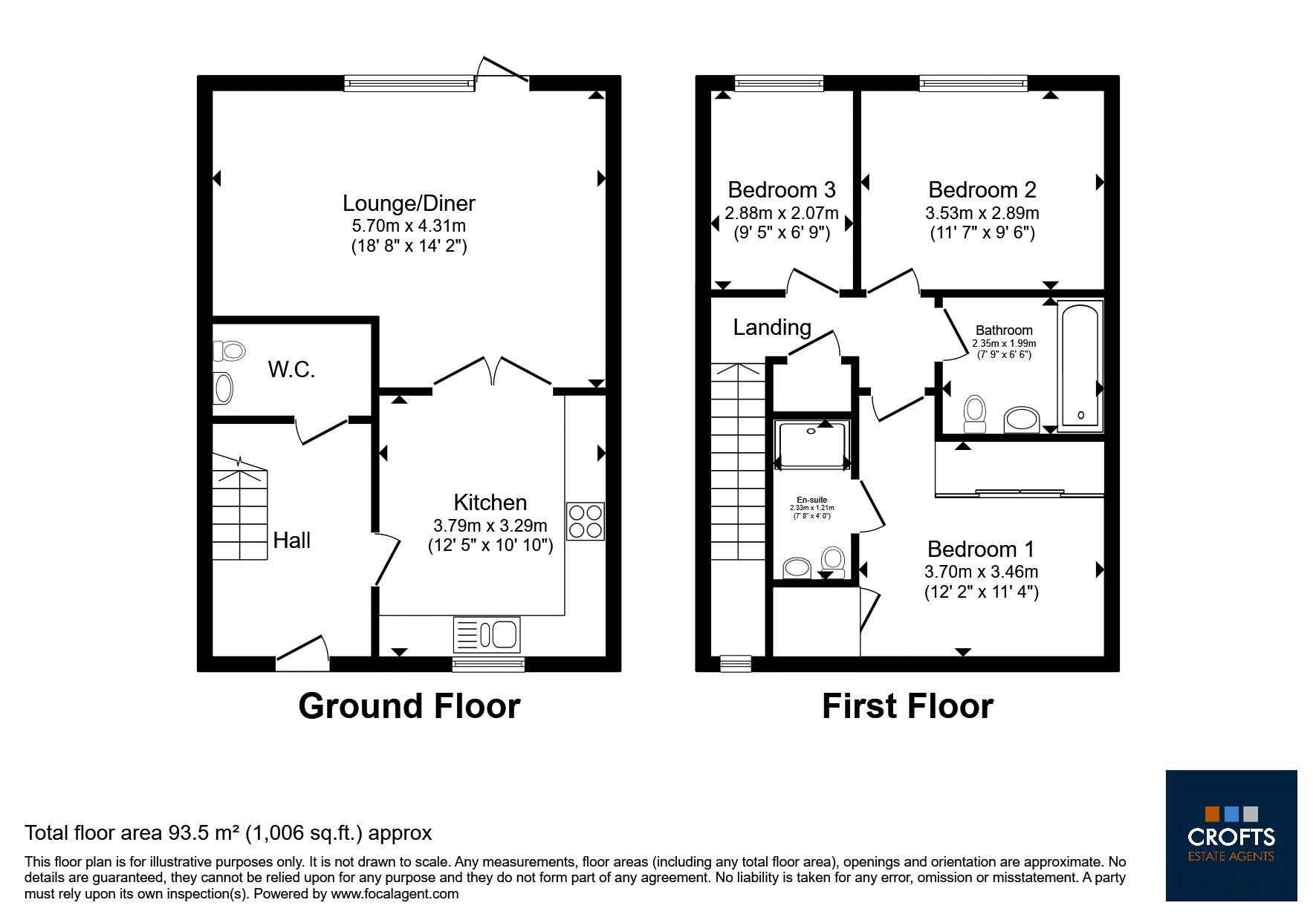 16, The Rowans, Humberston floorplan