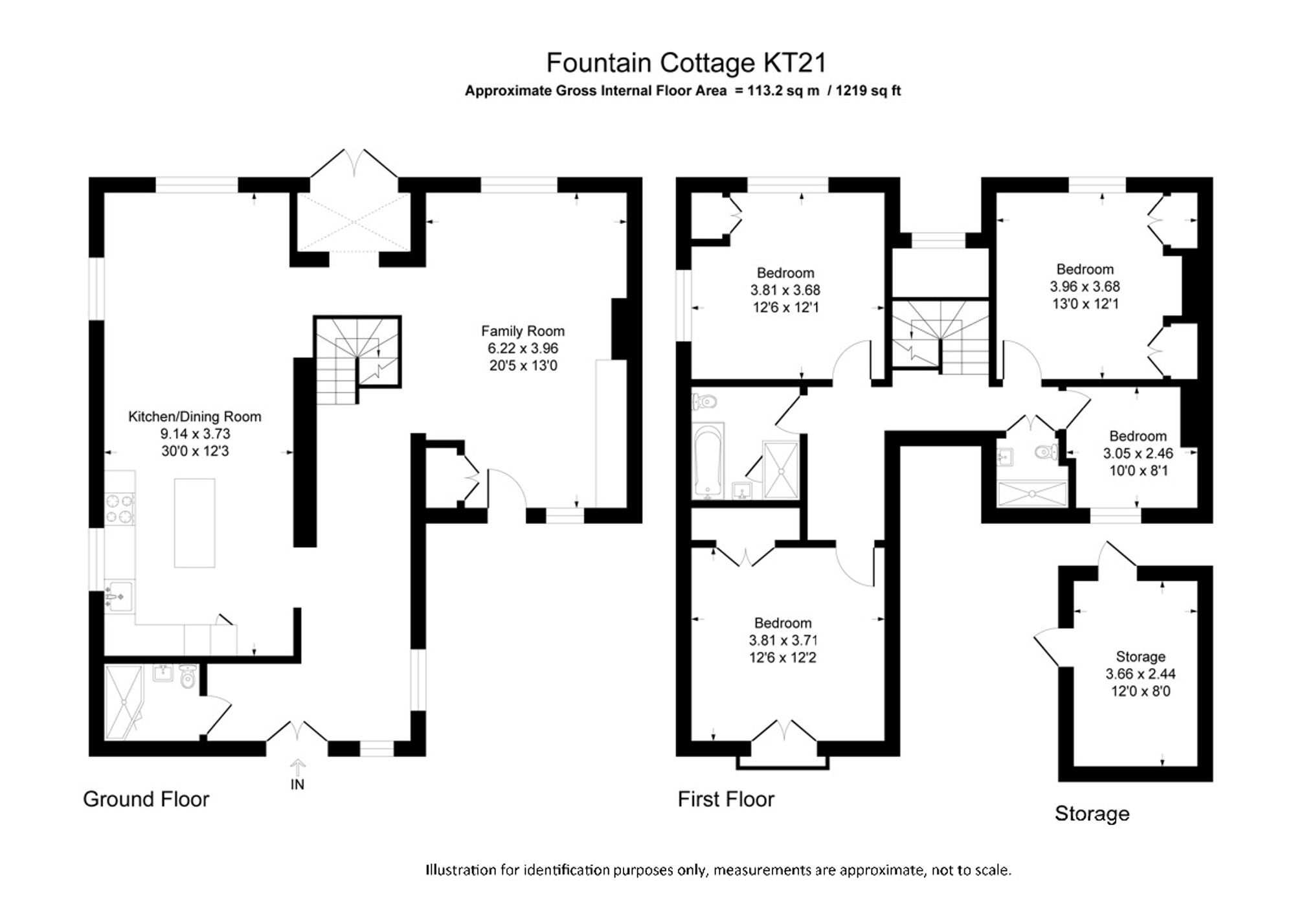 1 Fountain Cottages The Street, Ashtead floorplan