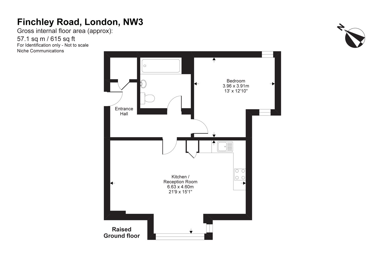 1 Bedrooms Flat to rent in Finchley Road, London NW3