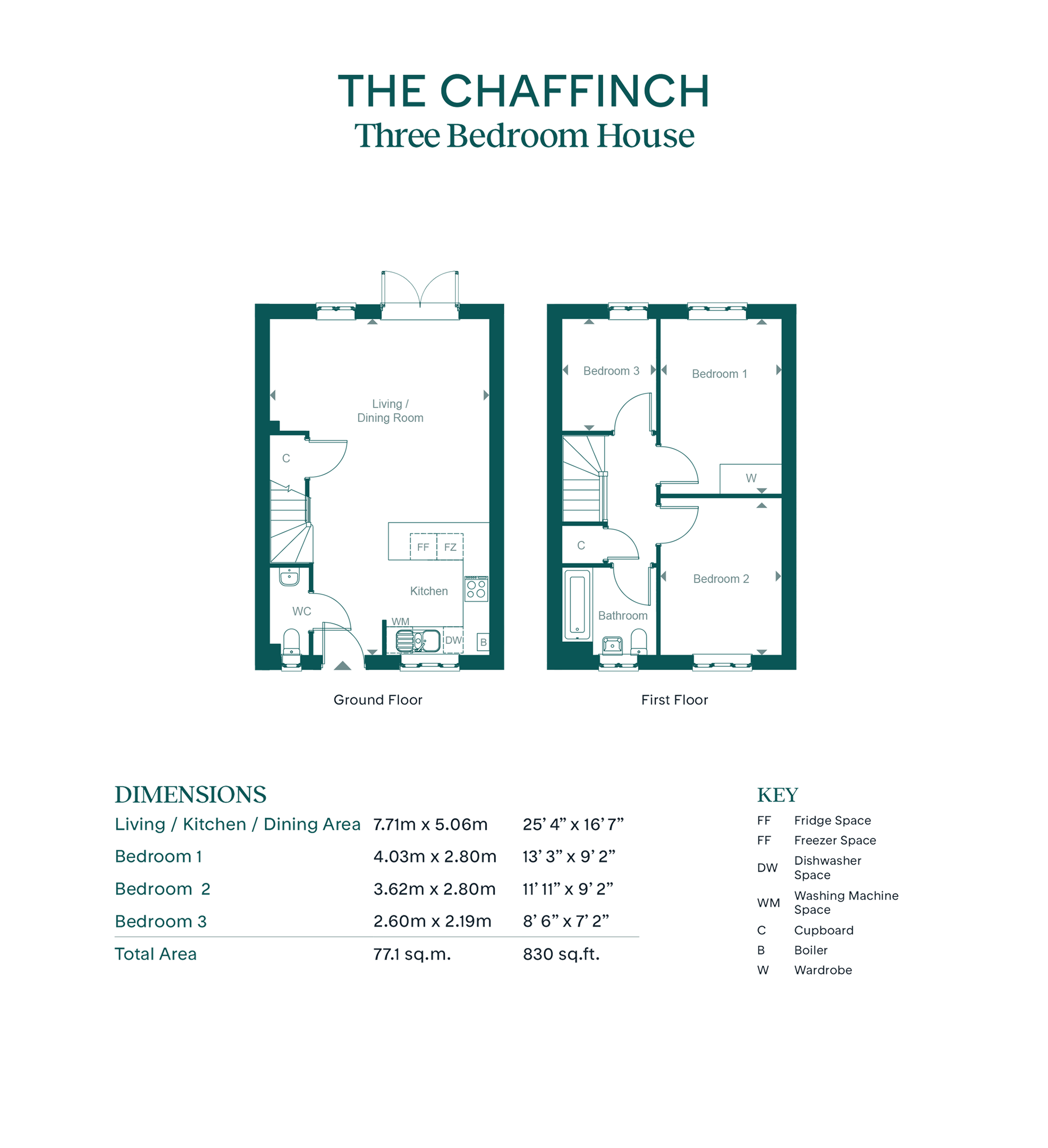 9 Blackbird Street - chaffinch, Leaf Living at Westcombe Park, Heybridge, Essex, CM9, Essex floorplan