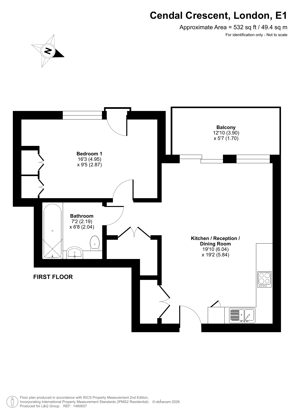 4 Cendal Crescent, London floorplan