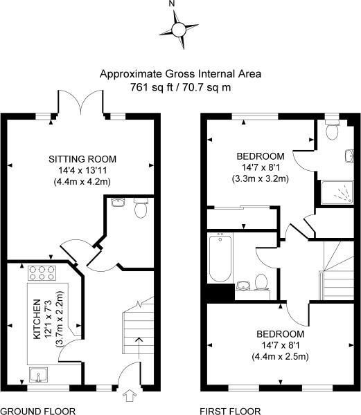 2 Bedrooms End terrace house for sale in Reed Street, Woking GU22