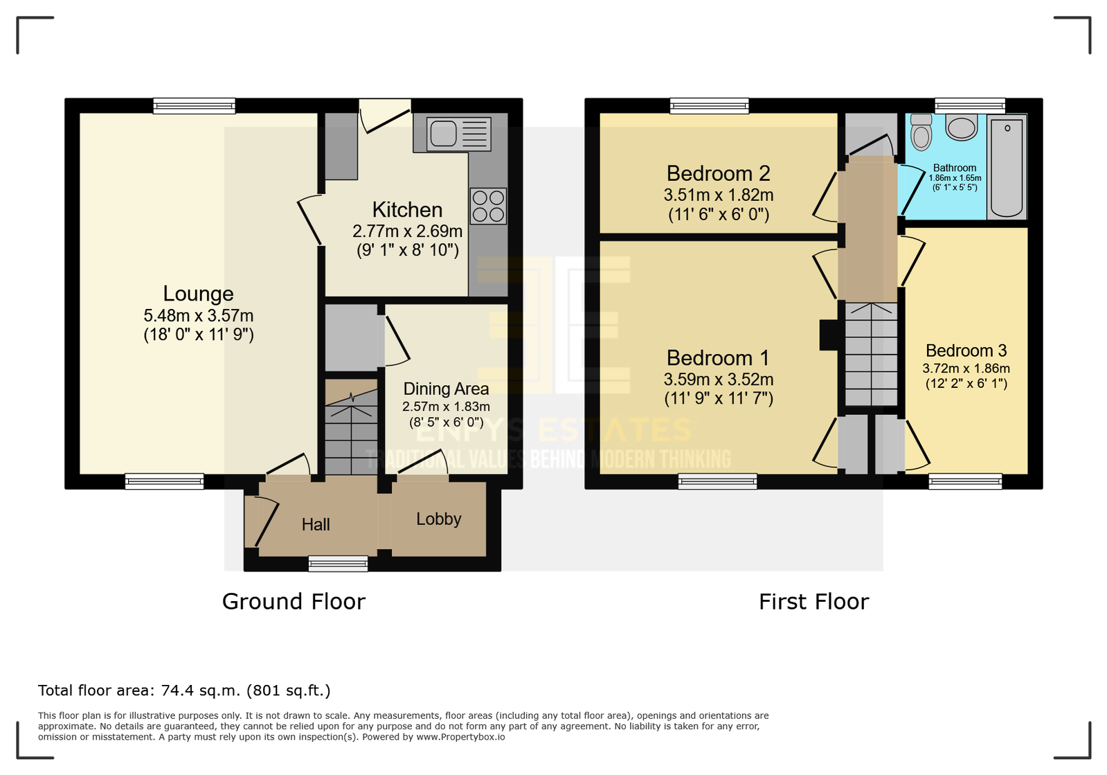 45, Ffordd Penrhyn, Llandudno floorplan