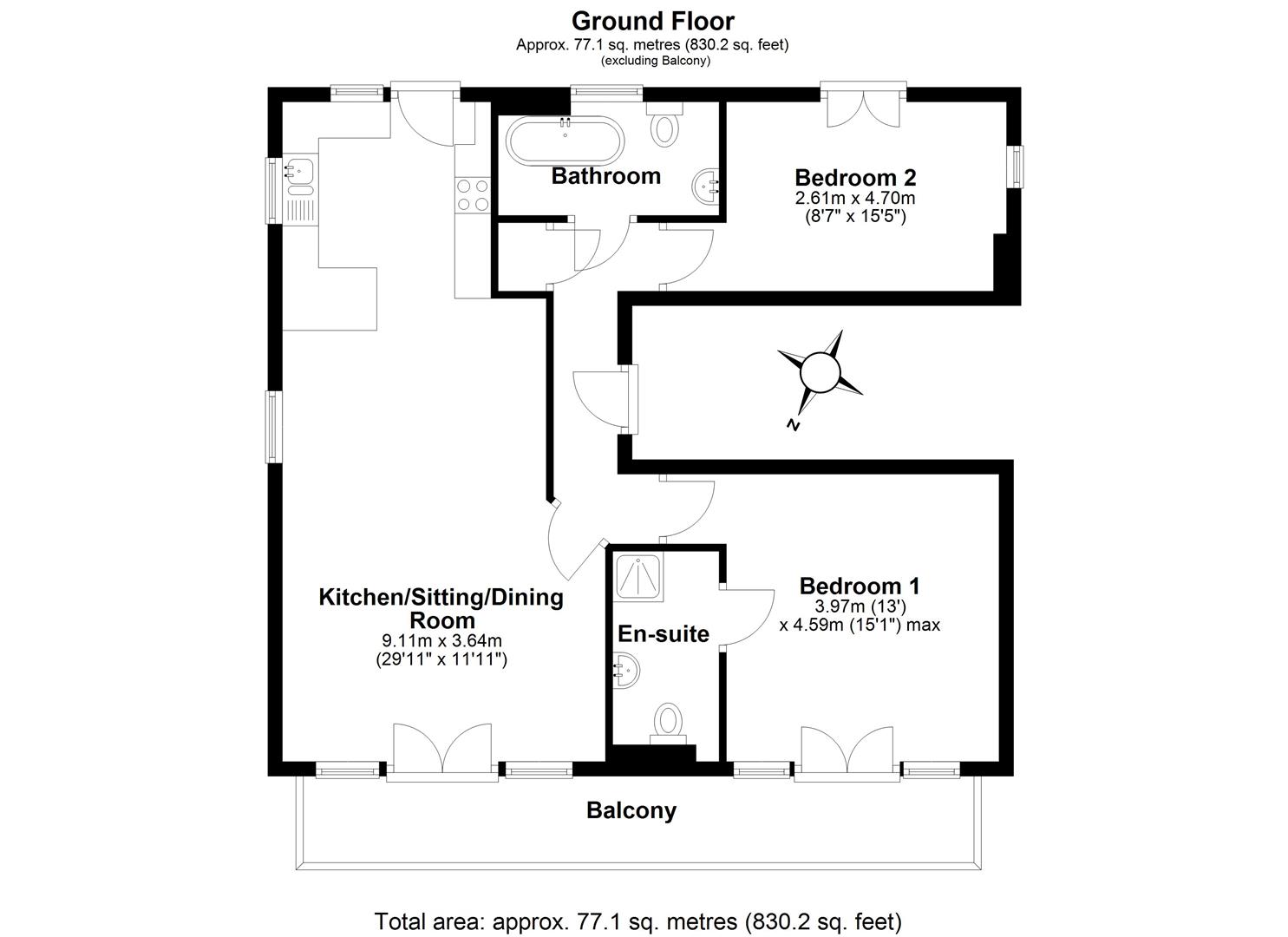2 Inglewood Apartments, Lower Contour Road, Dartmouth floorplan