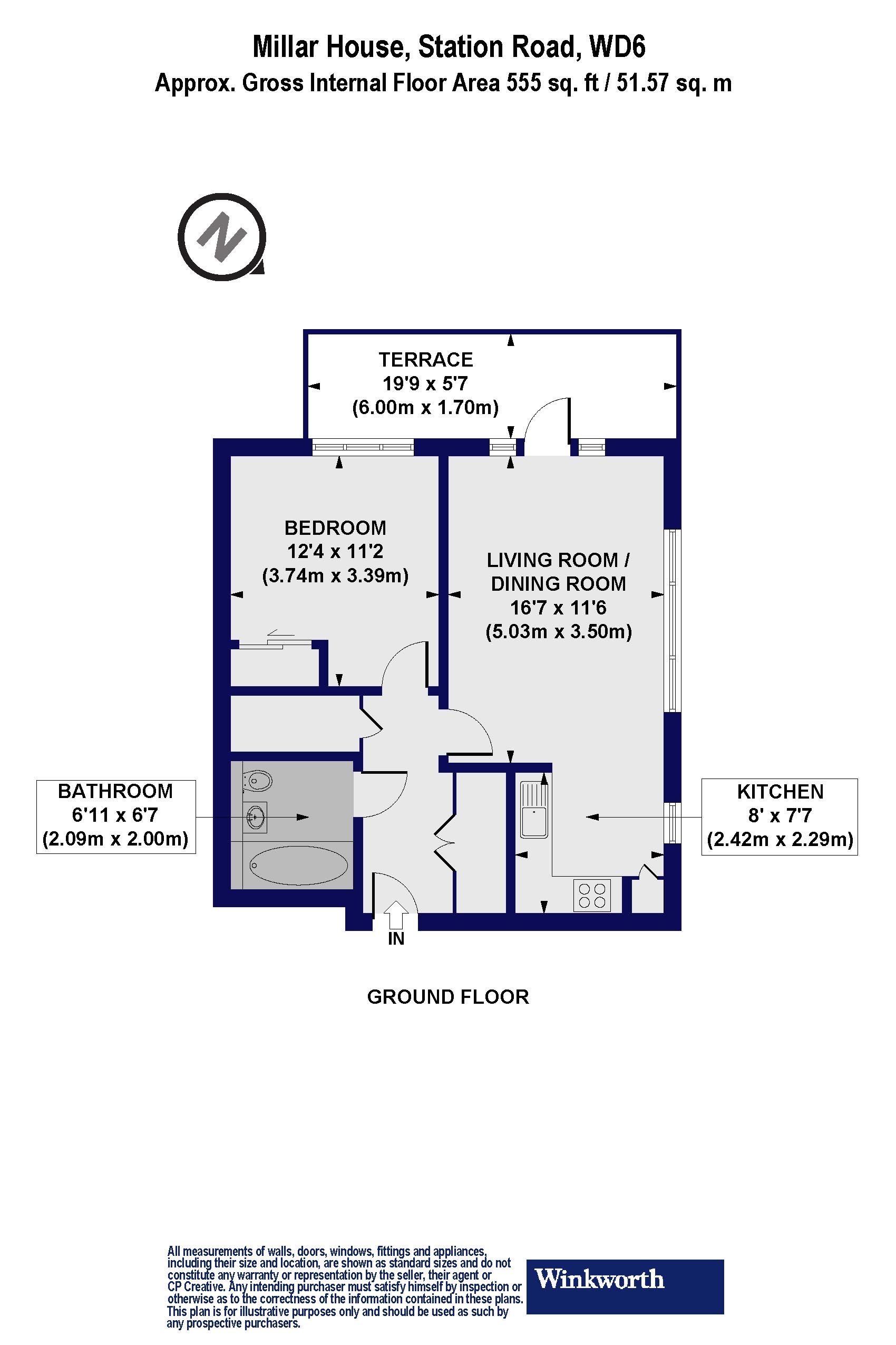Flat 5, Millar House,, Station Road, Hertfordshire floorplan