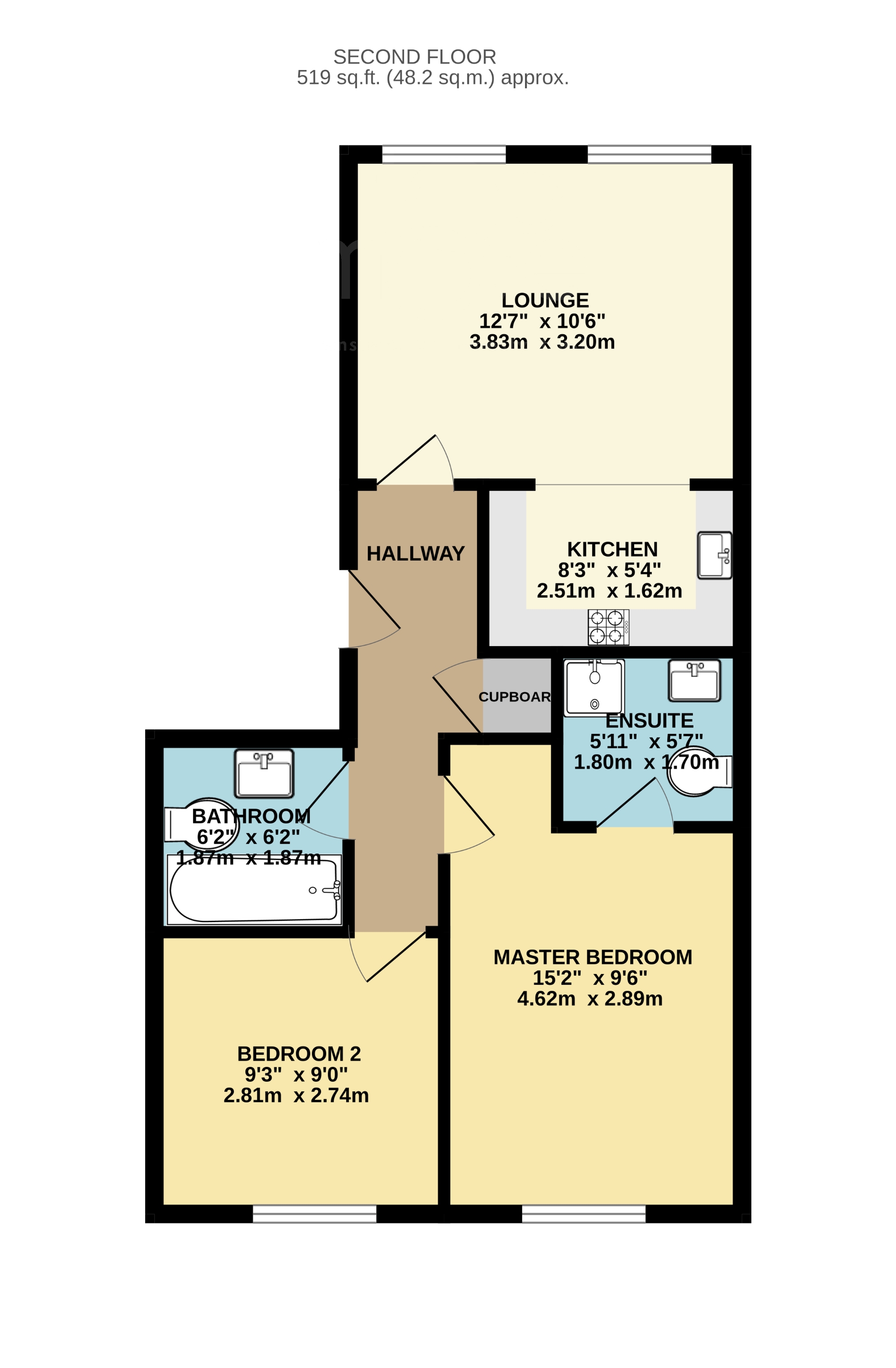 Flat 4 54, College Road, Kent floorplan