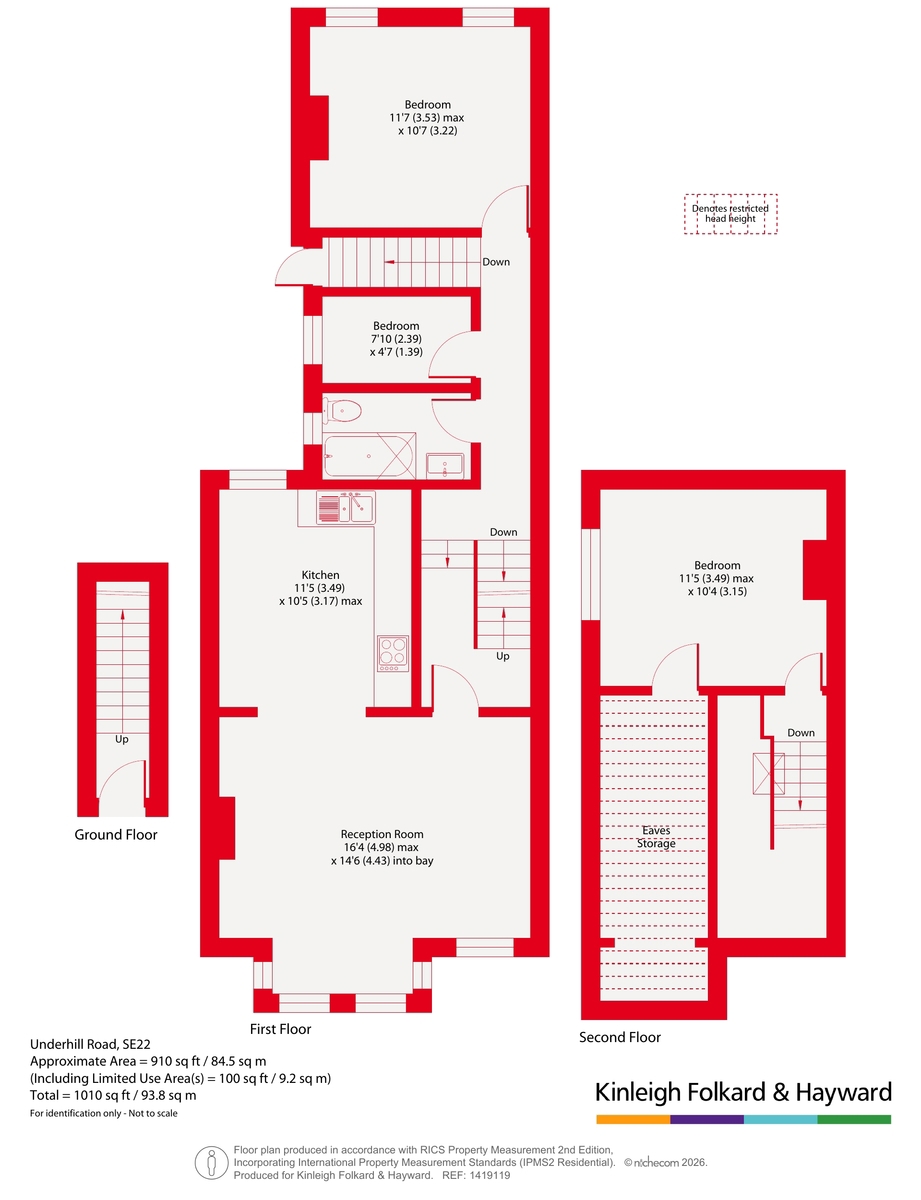 First Floor And Second Floor Flat, 283, Underhill Road, London floorplan