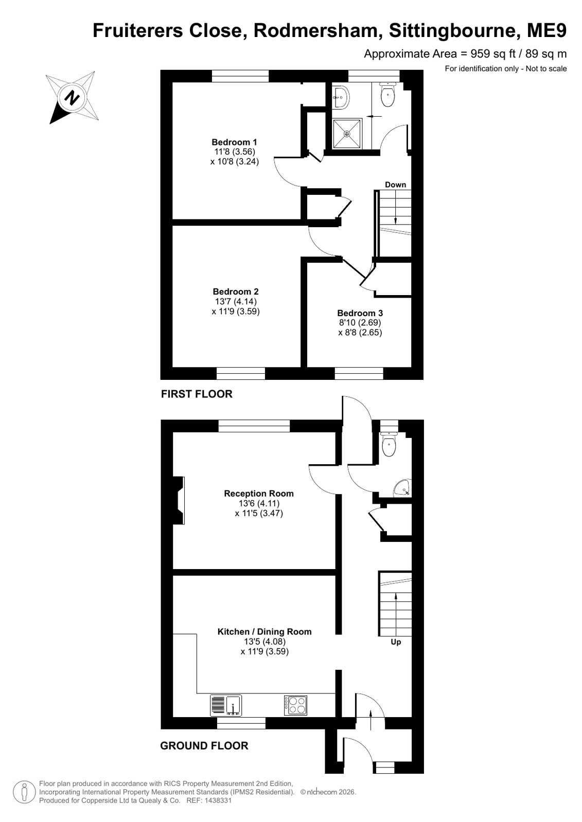 13, Fruiterers Close, Sittingbourne floorplan
