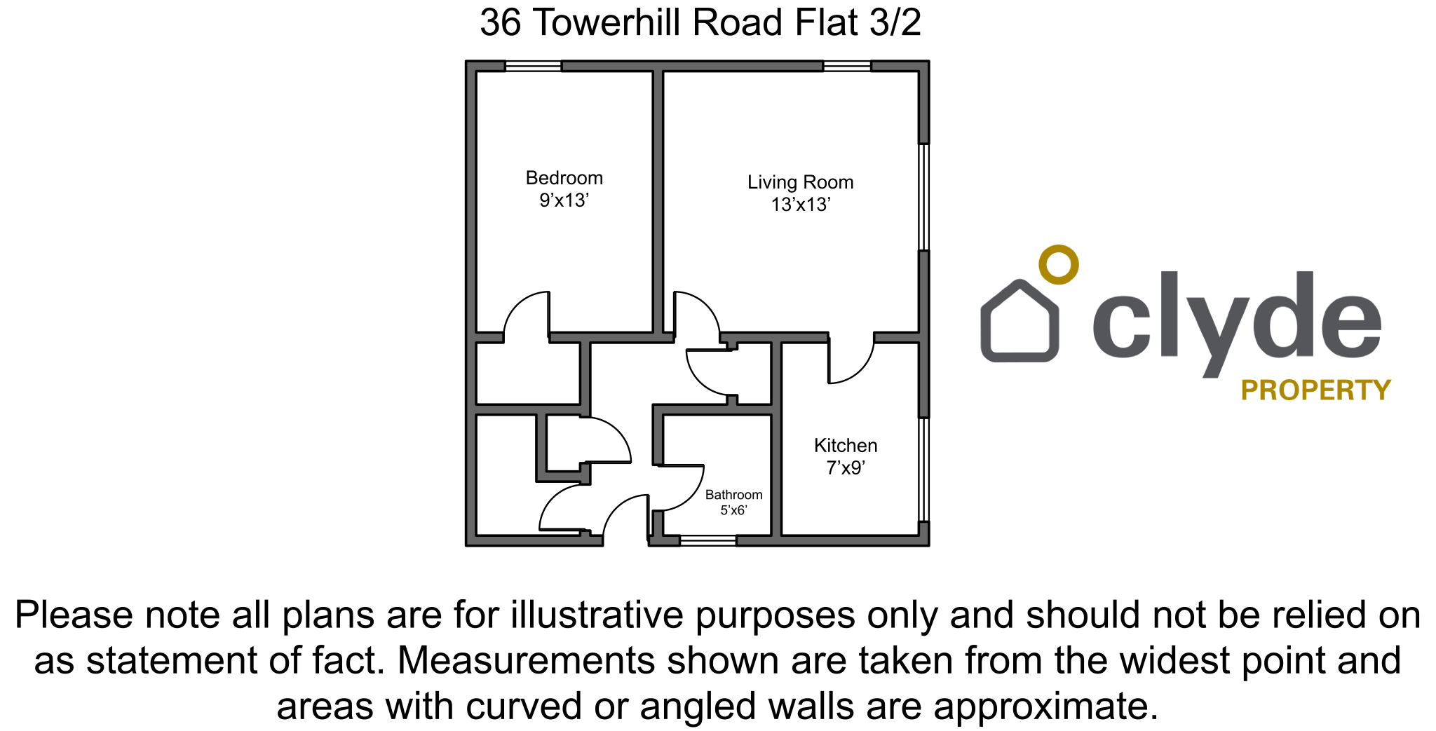 3/2, 36, Towerhill Road, Glasgow City floorplan