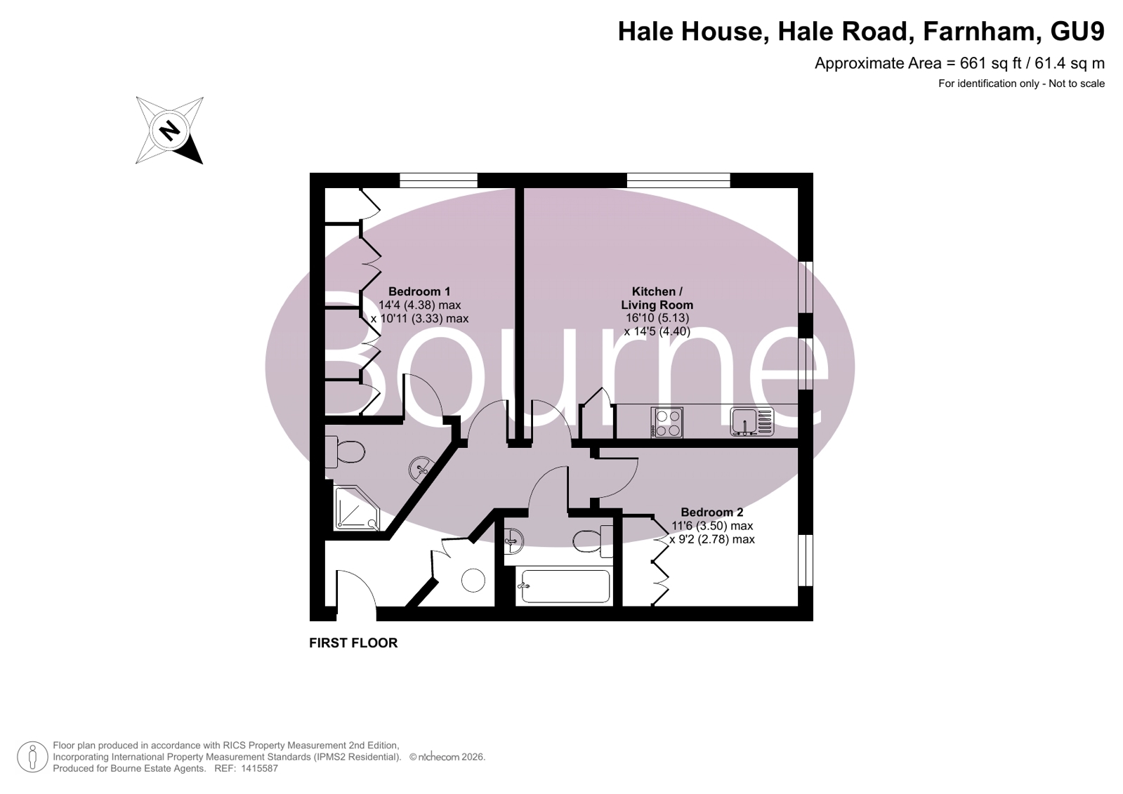 Flat 3, Hale House, 1, Hale Road, Farnham floorplan